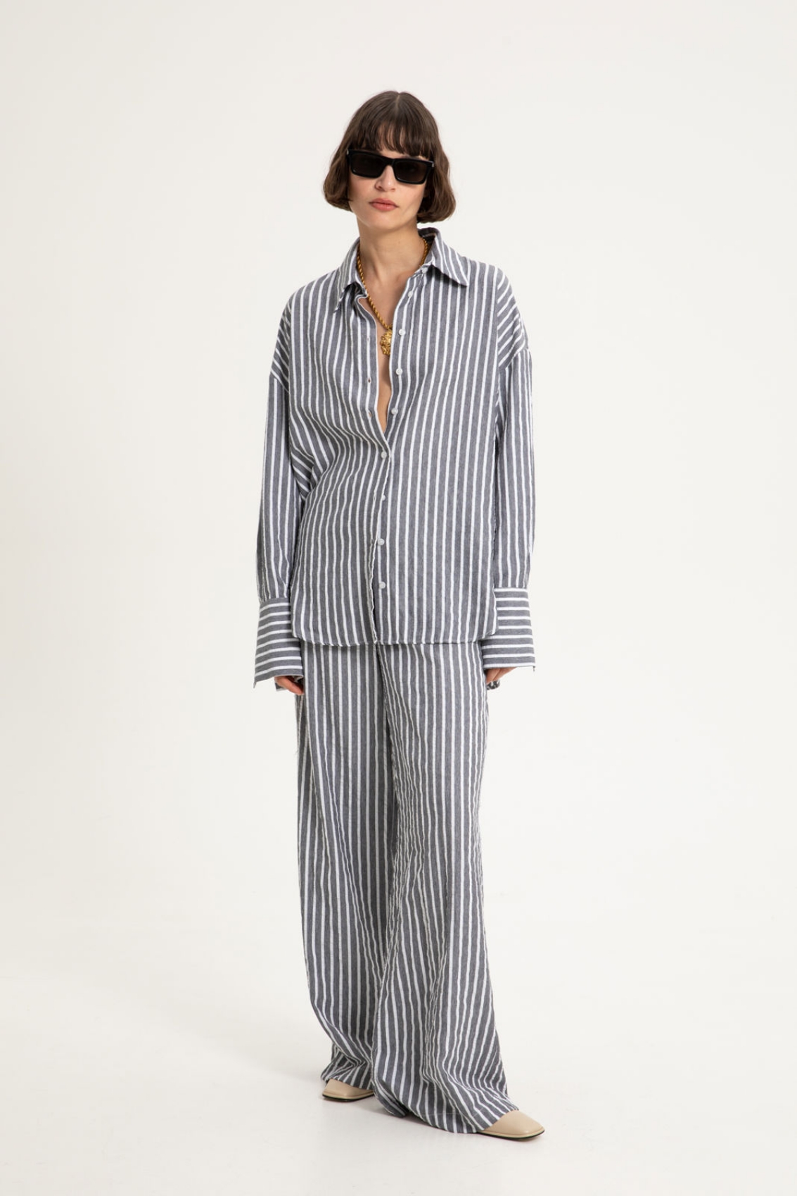 Picture of Aura Grey Loose Fit Pants