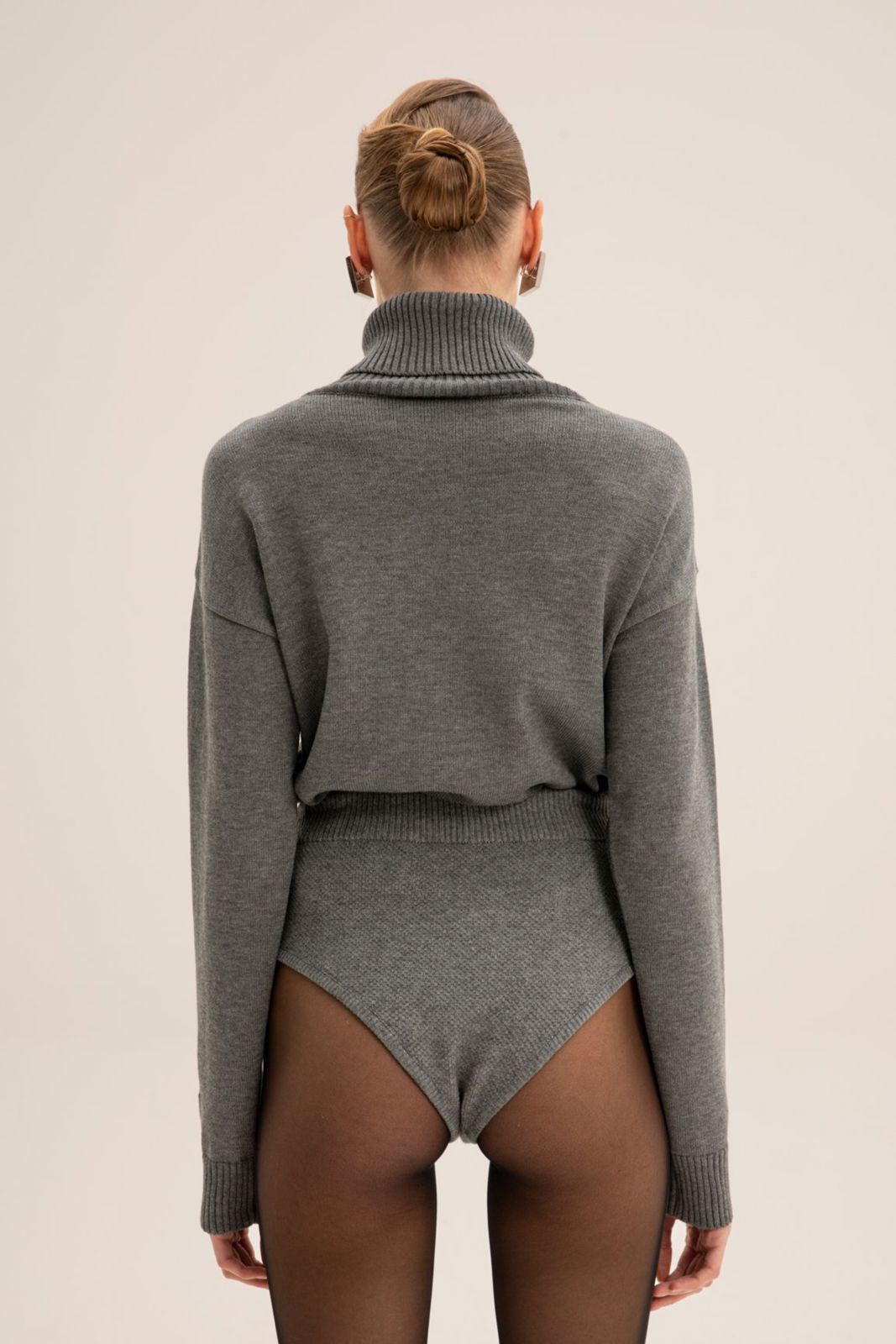 Picture of Colette Grey High Waisted Knit Shorts