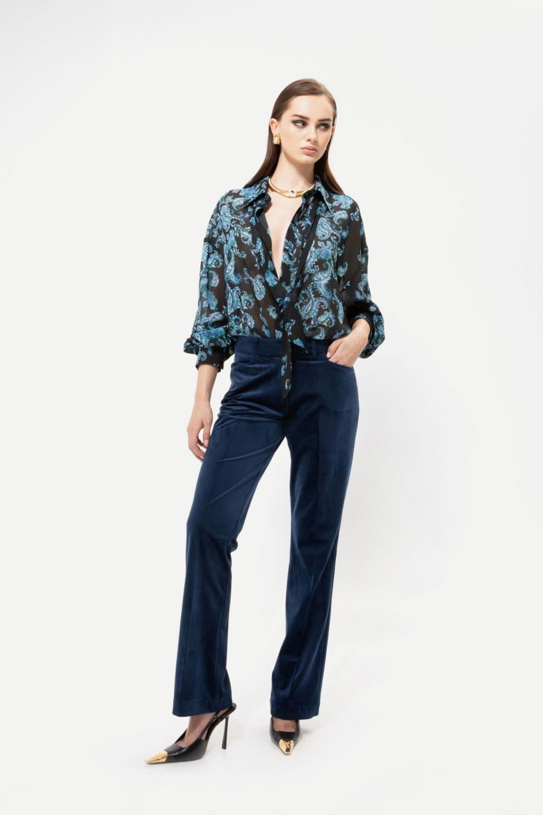 Picture of Velour Royal Blue Pants