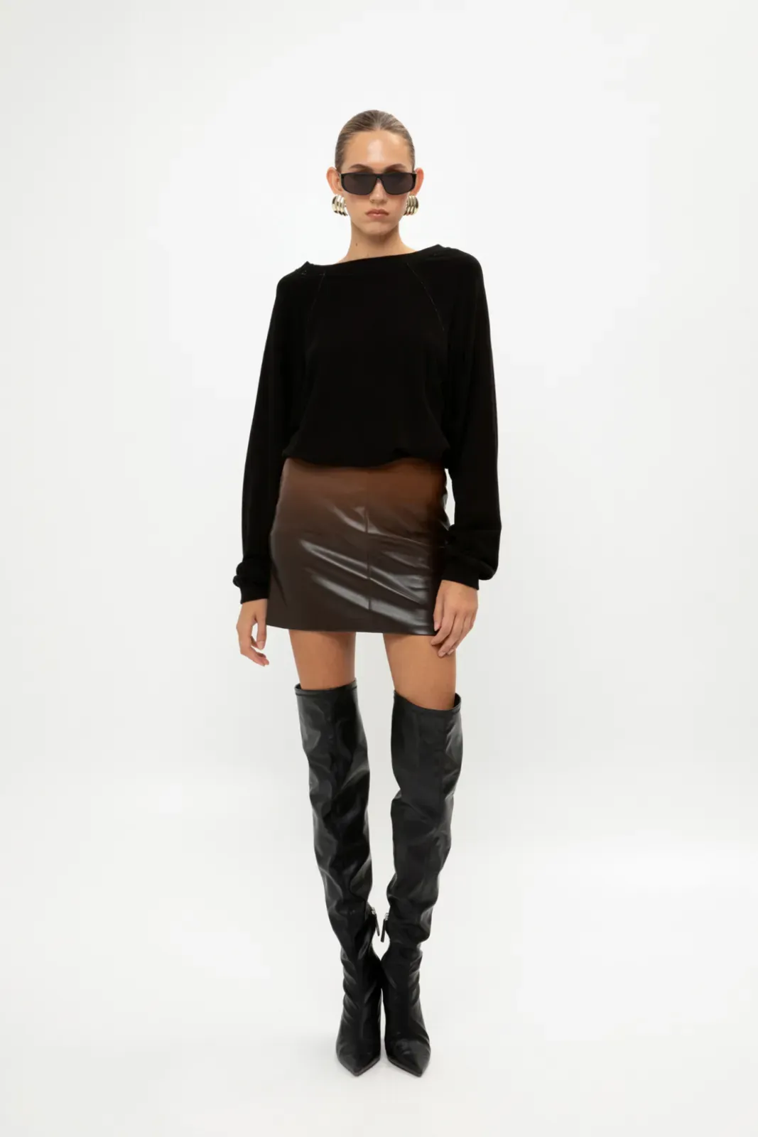 Picture of Ombre Faux Leather Mini Skirt