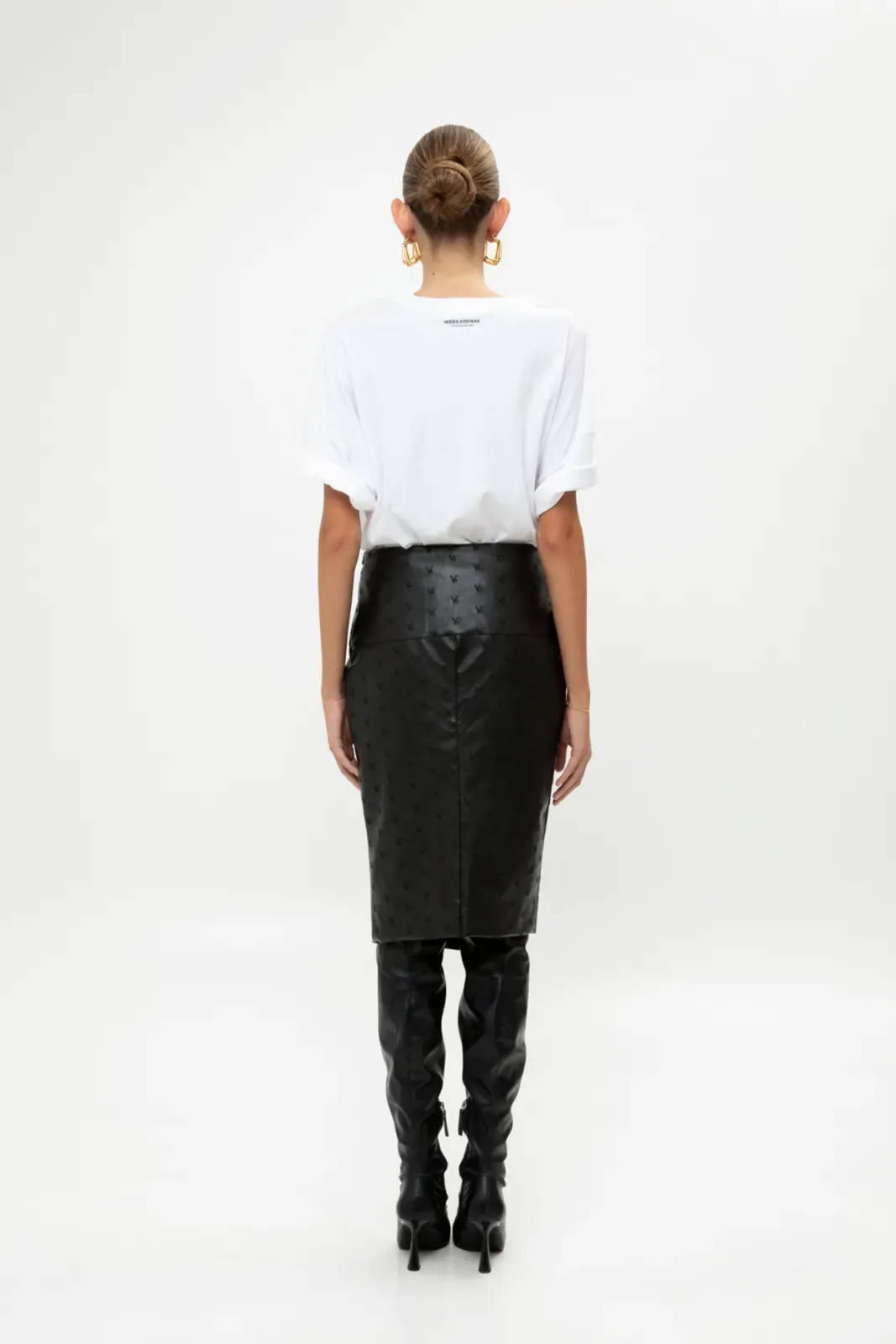 Picture of Black Faux Leather Skirt