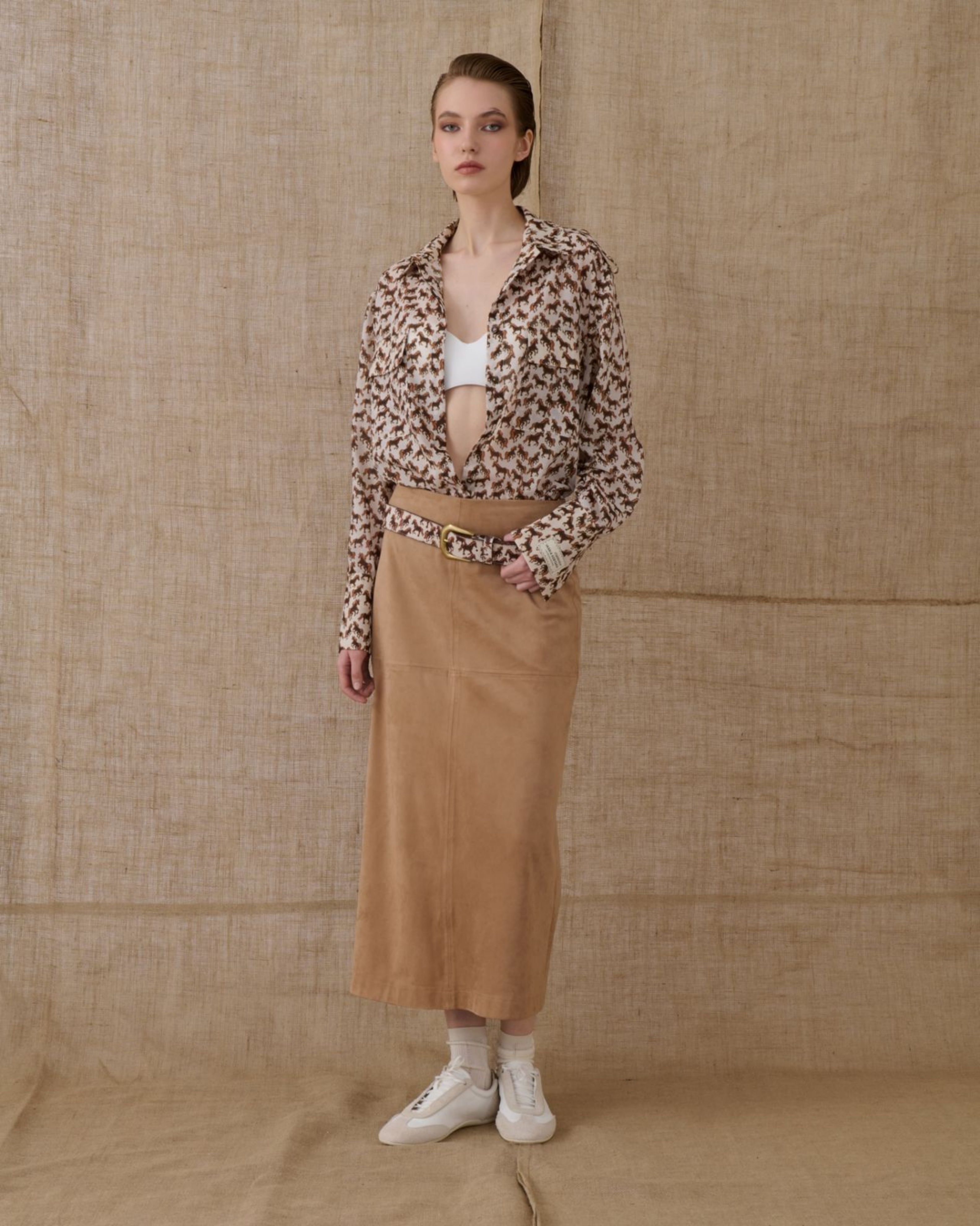 Picture of Horse Print Slim Fit Shirt