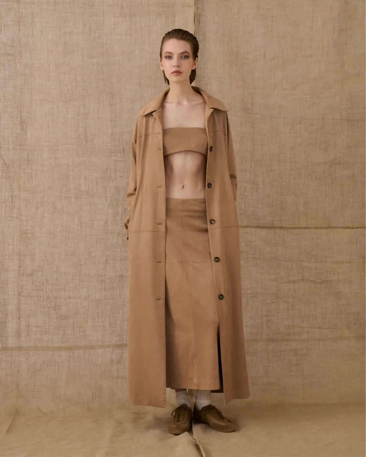 Picture of Beige Suede Coat