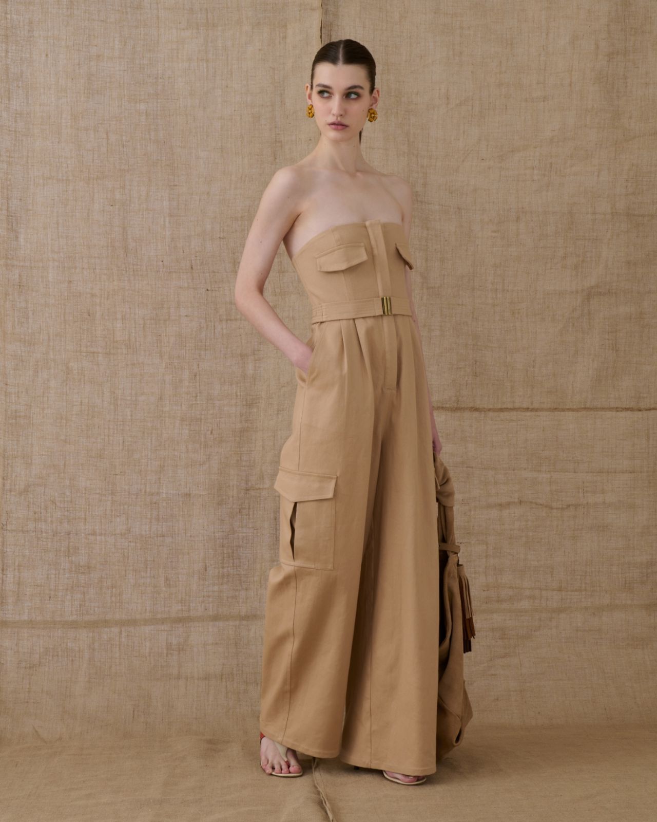Picture of Beige Strapless Jumpsuit