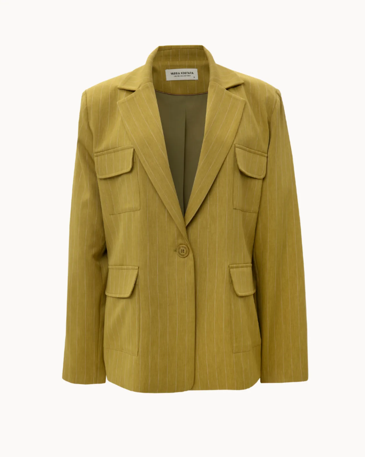 Picture of Striped Blazer in Lime Green
