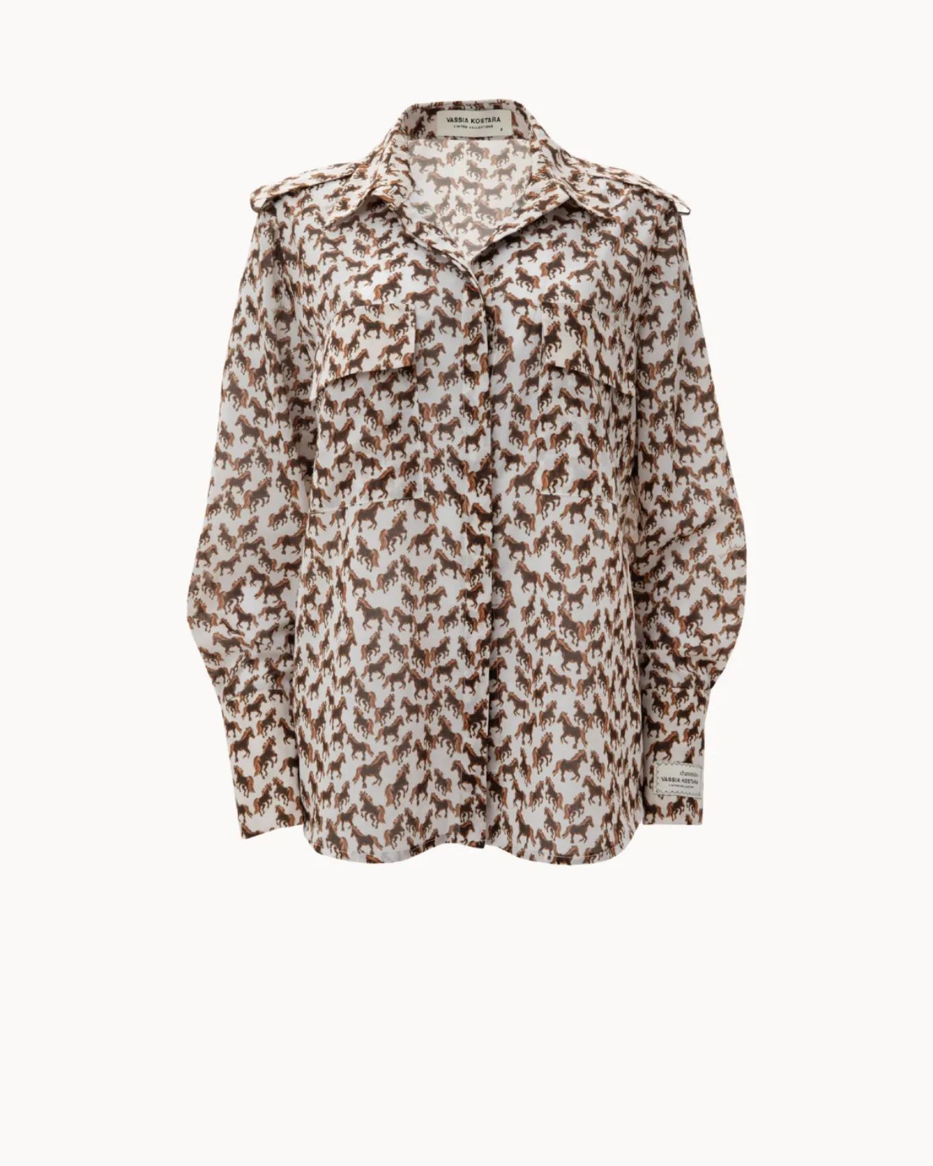 Picture of Horse Print Slim Fit Shirt