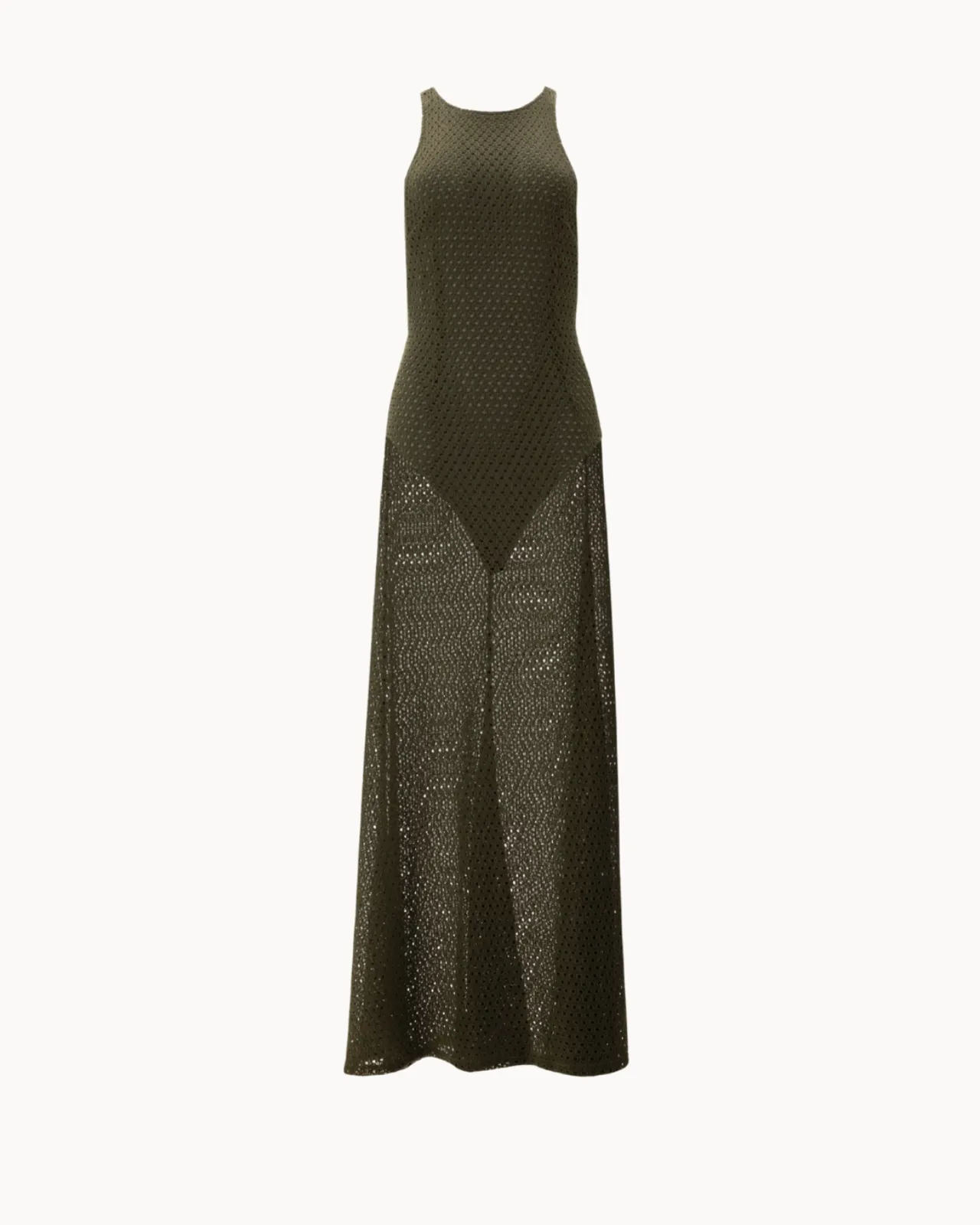 Picture of Khaki Crocheted Maxi Dress