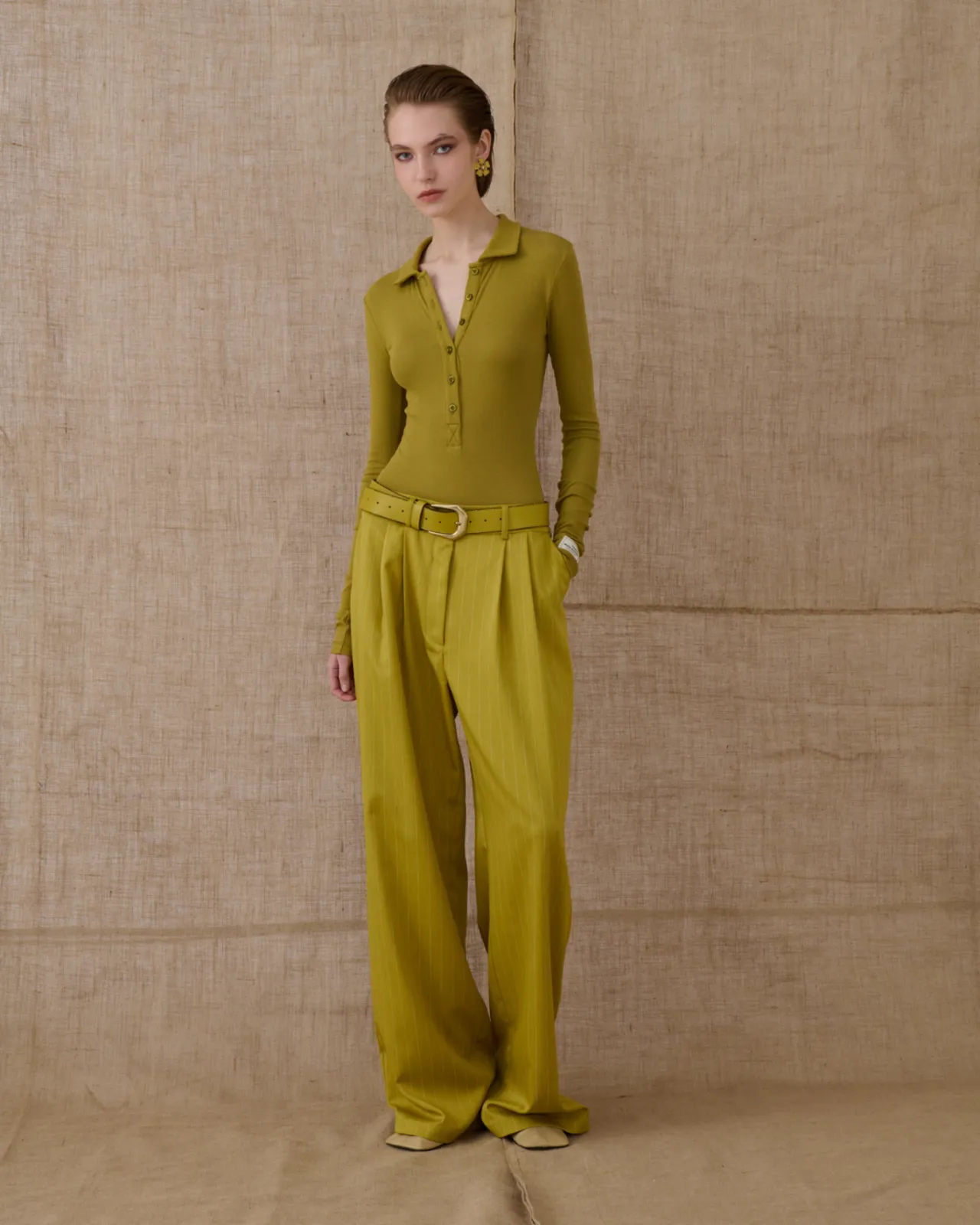 Picture of Lime Green Leather Belt