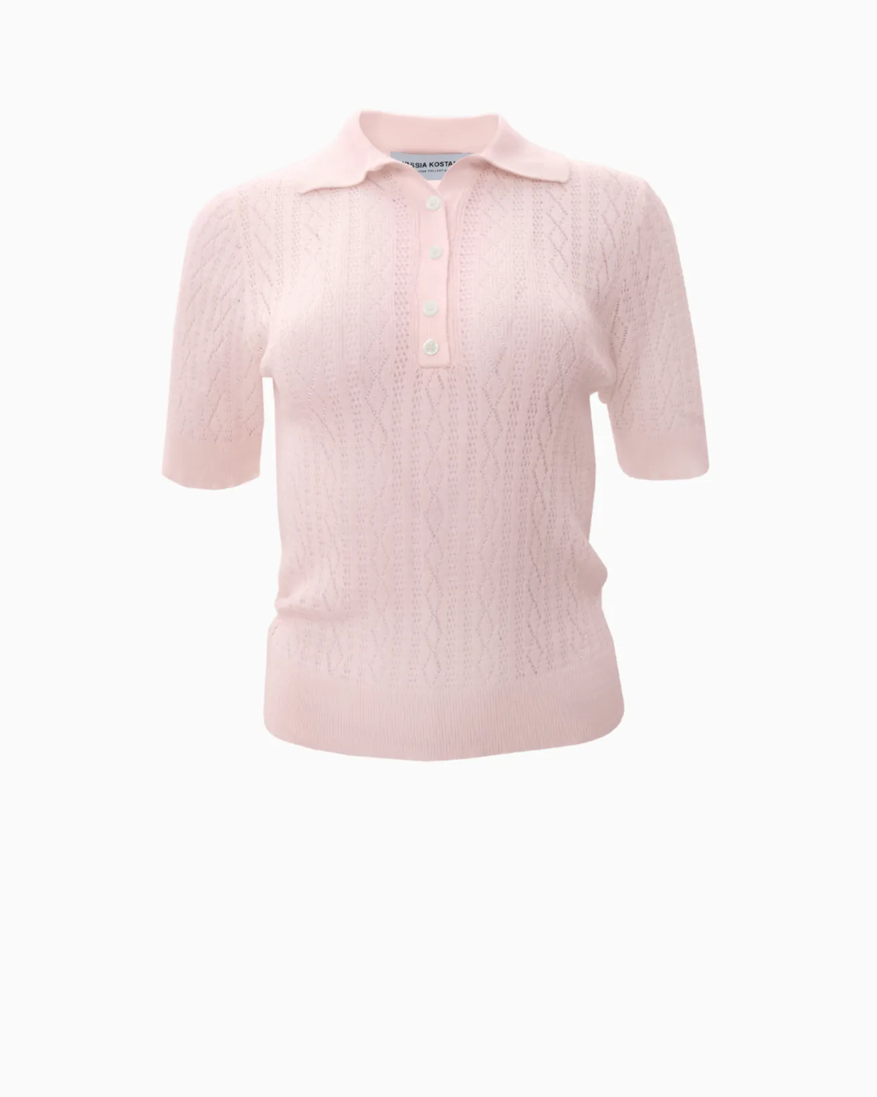 Picture of Pink Polo Knitted T-Shirt