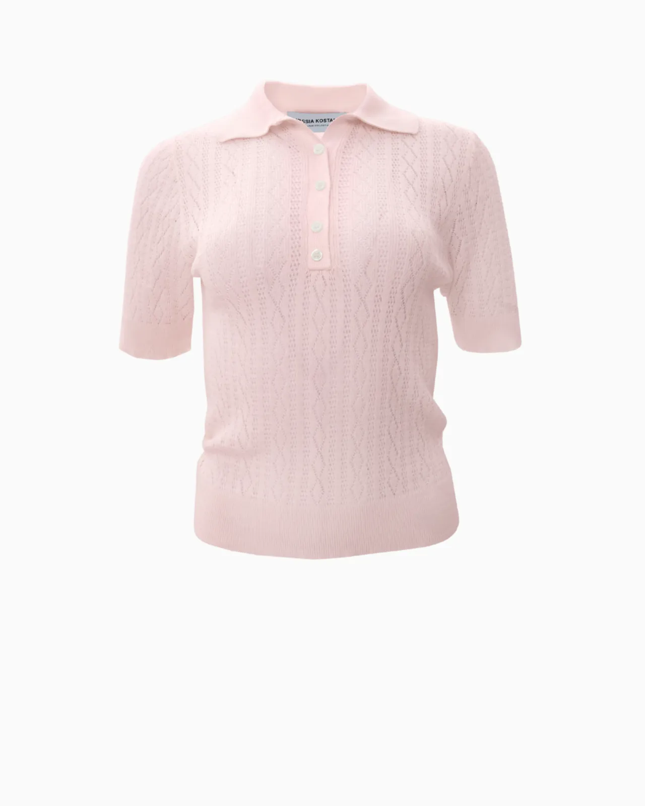Picture of Pink Polo Knitted T-Shirt