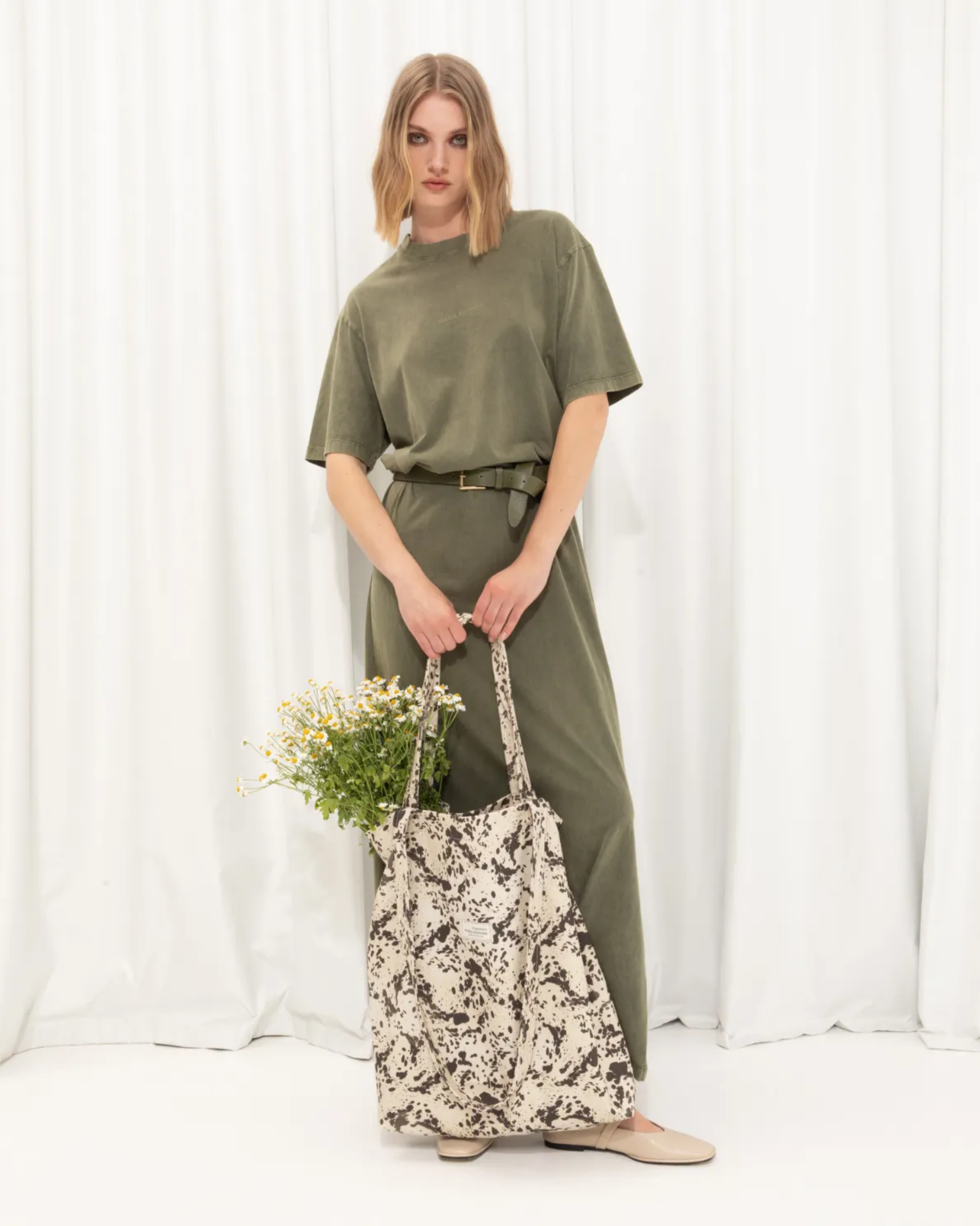 Picture of Stonewashed Khaki Long Dress