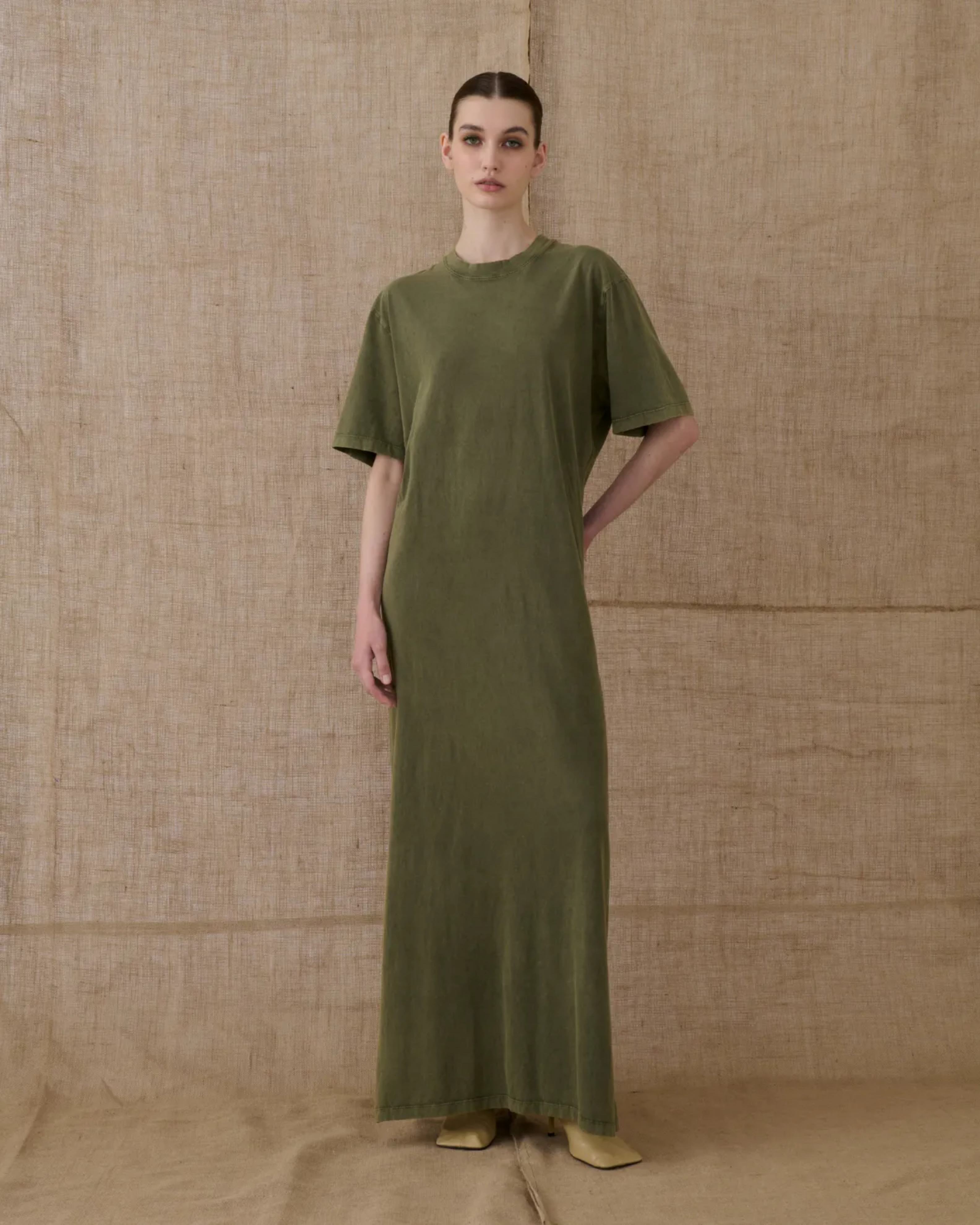 Picture of Stonewashed Khaki Long Dress