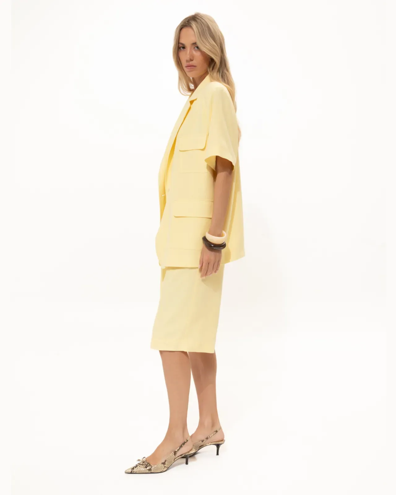 Picture of Chamomile Yellow Short-Sleeved Blazer