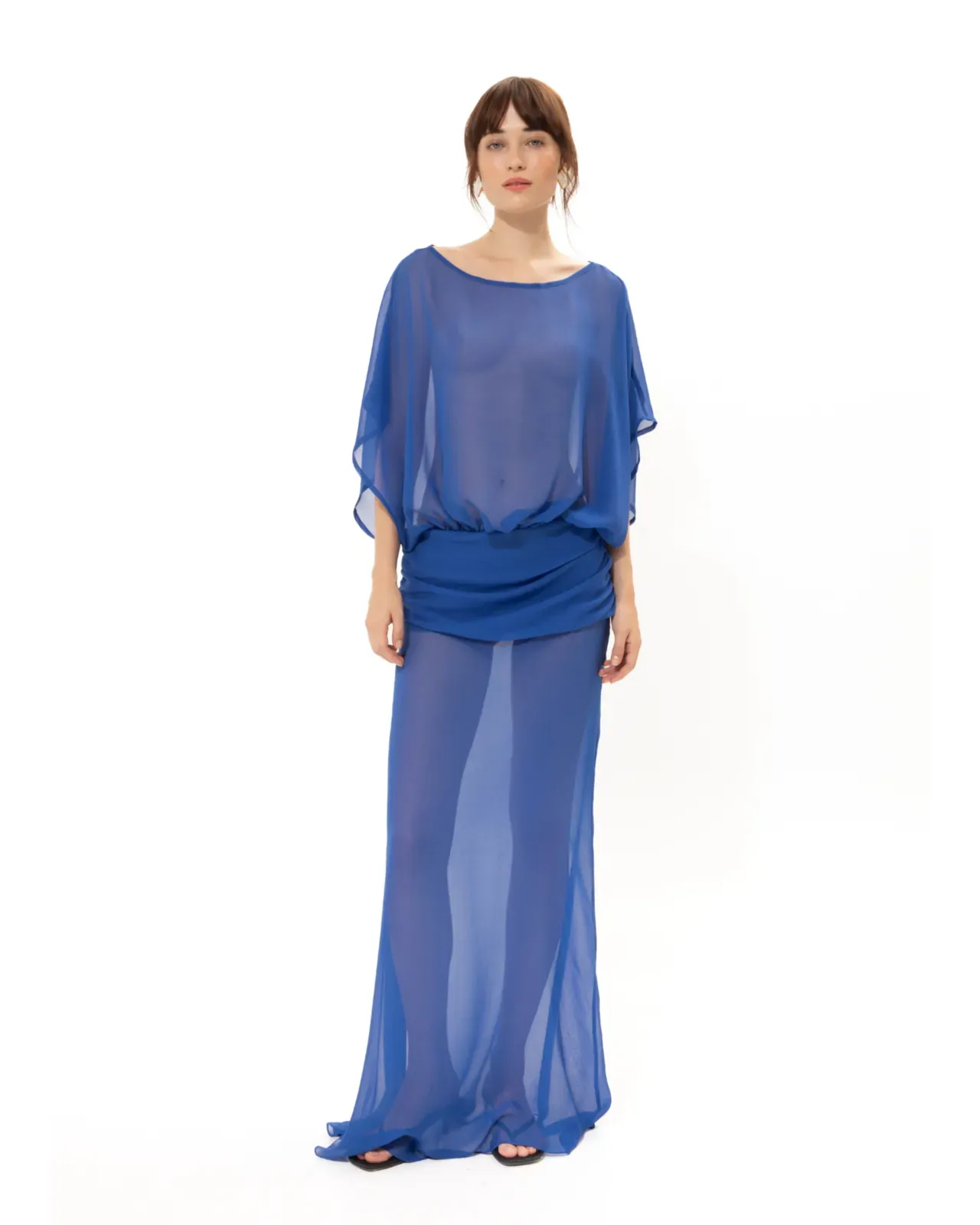 Picture of Deep Blue Silk Dress