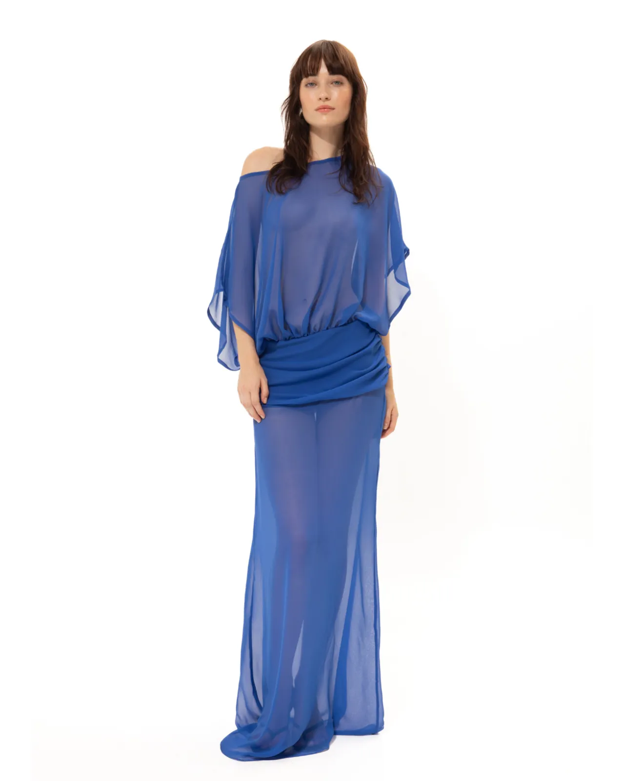 Picture of Deep Blue Silk Dress