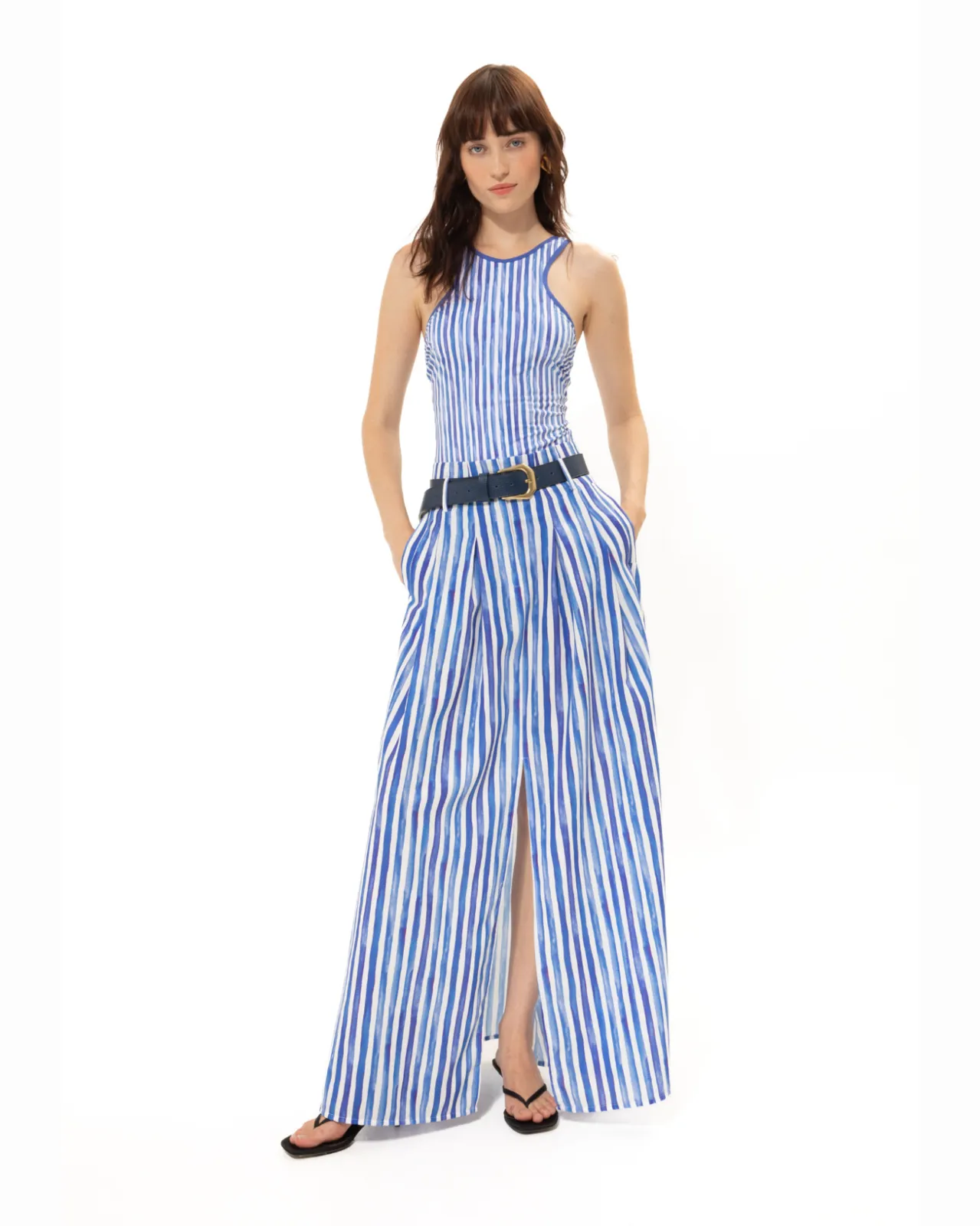 Picture of Dark Blue Leather Belt