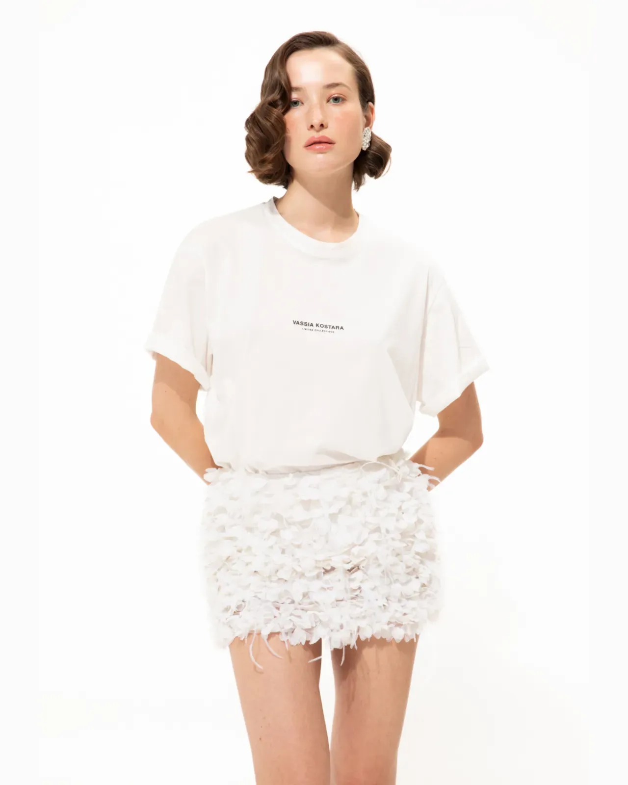 Picture of White Feather Mini Skirt