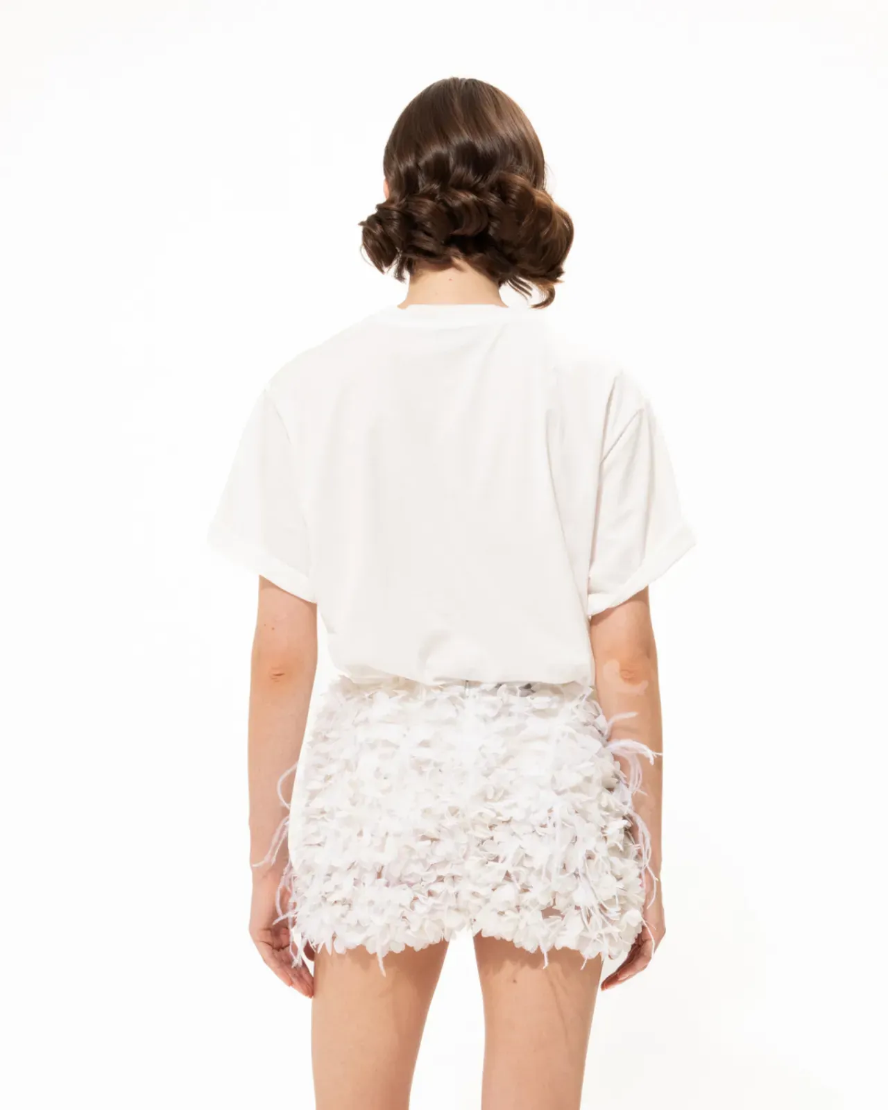 Picture of White Feather Mini Skirt