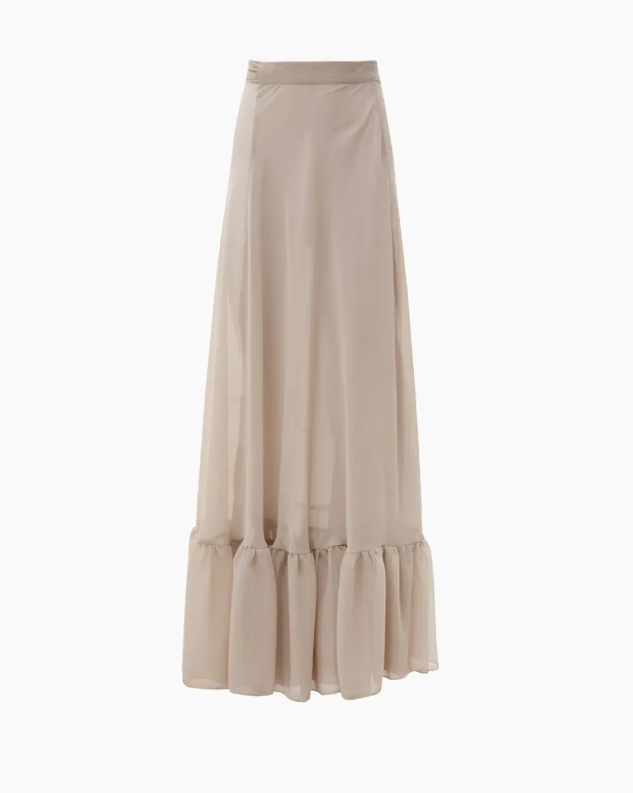Picture of Beige Ruffled Wrap Skirt