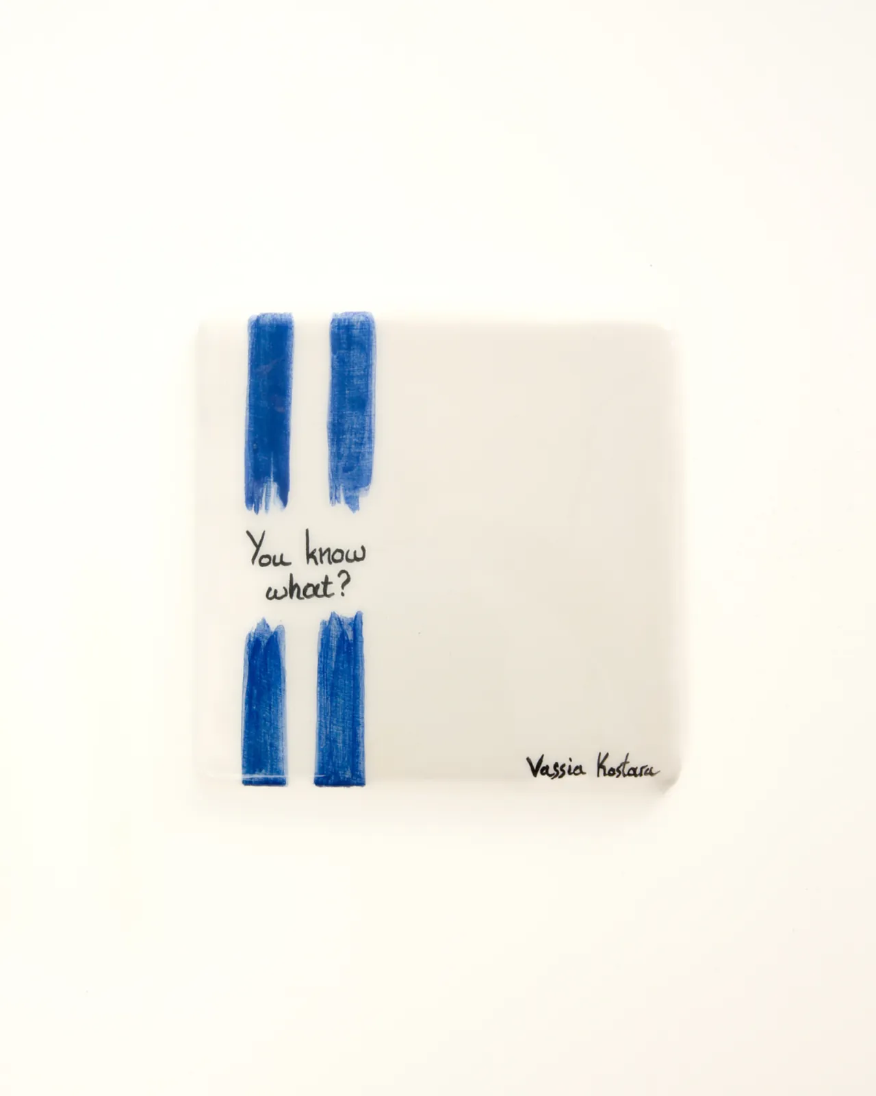 Picture of Aegean Blue Coaster- “You know what?”