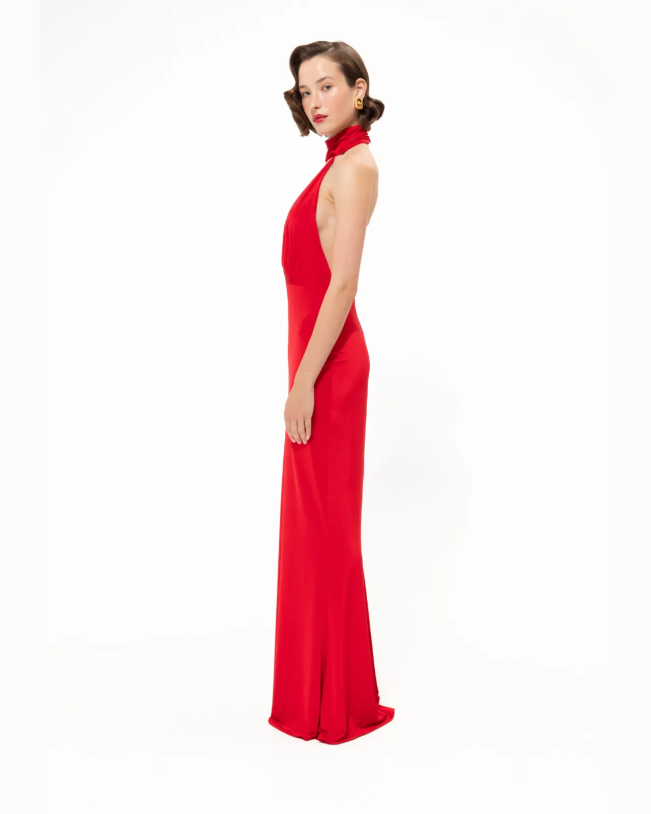 Picture of Fire Red Maxi Gown