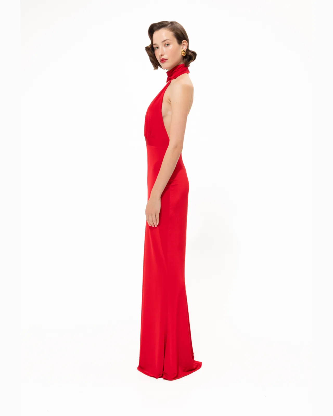 Picture of Fire Red Maxi Gown
