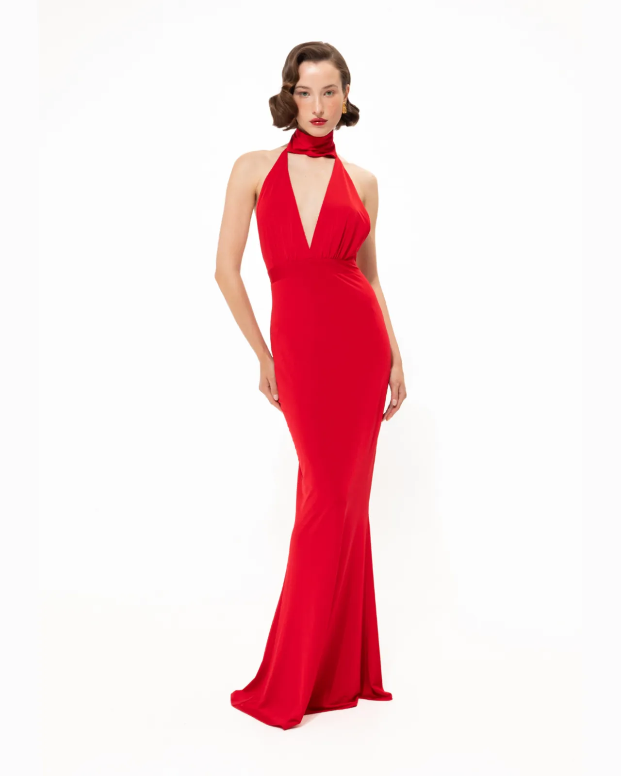 Picture of Fire Red Maxi Gown