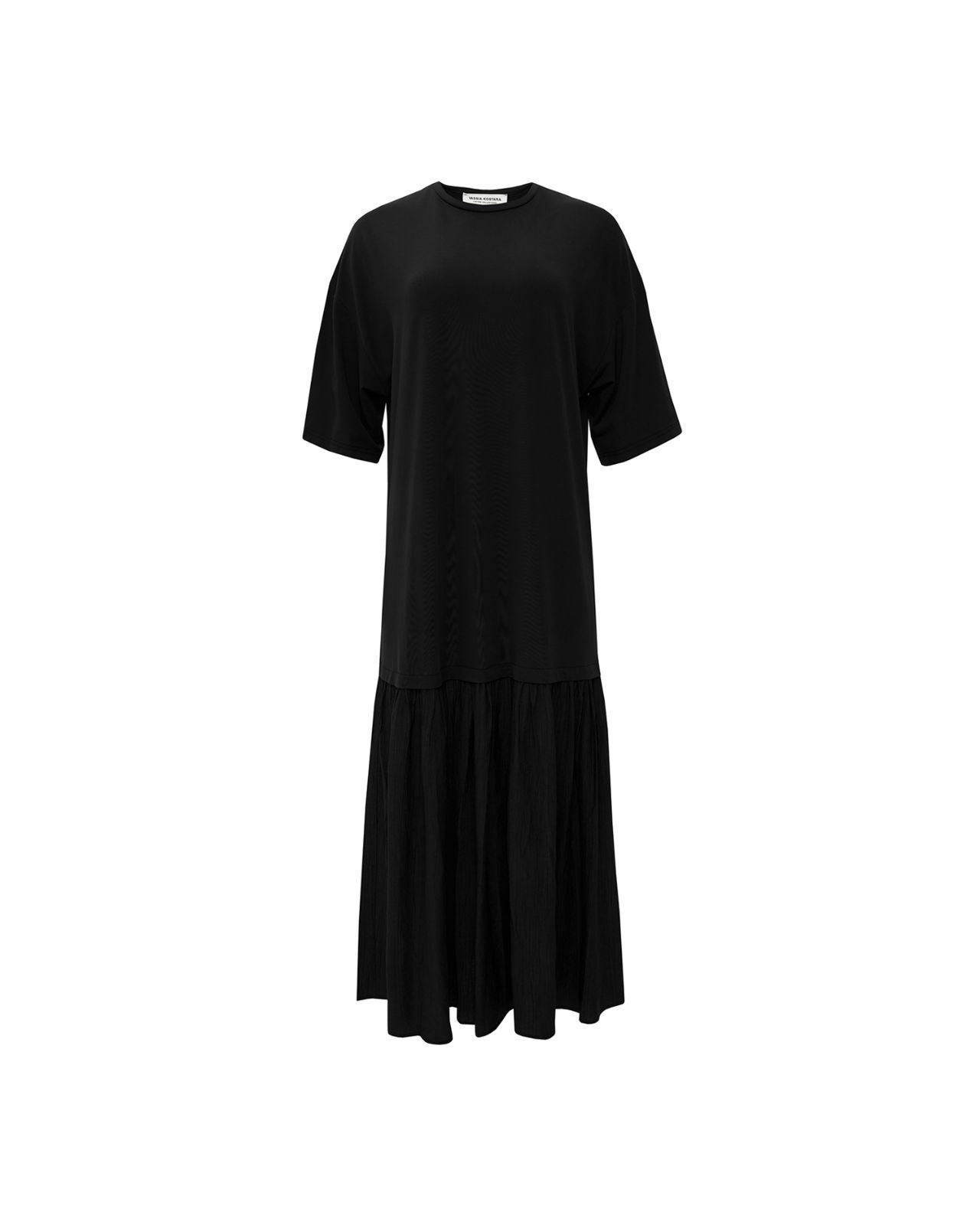 Picture of BLACK MIDI COTTON DRESS