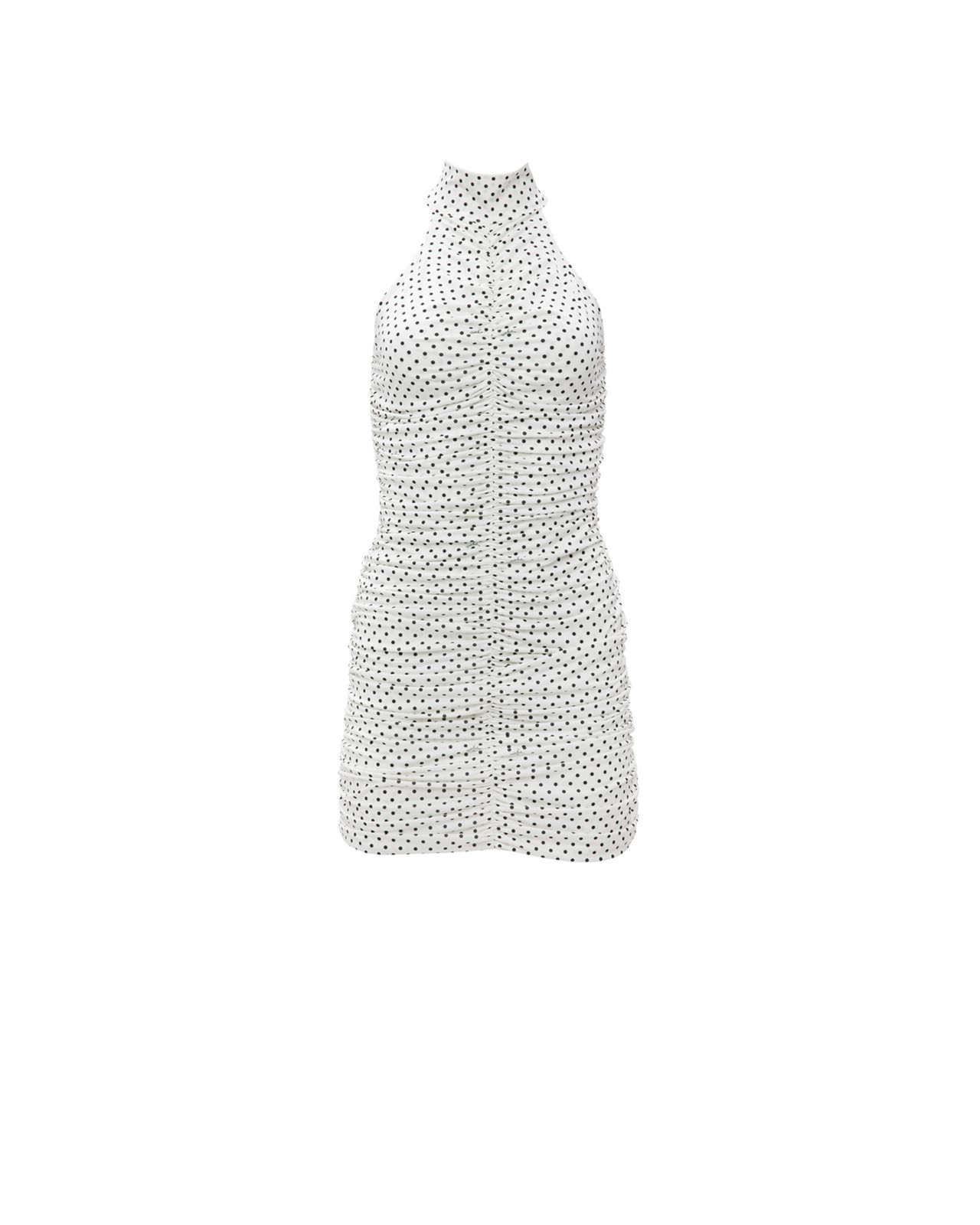 Picture of WHITE POLKA MINI DRESS