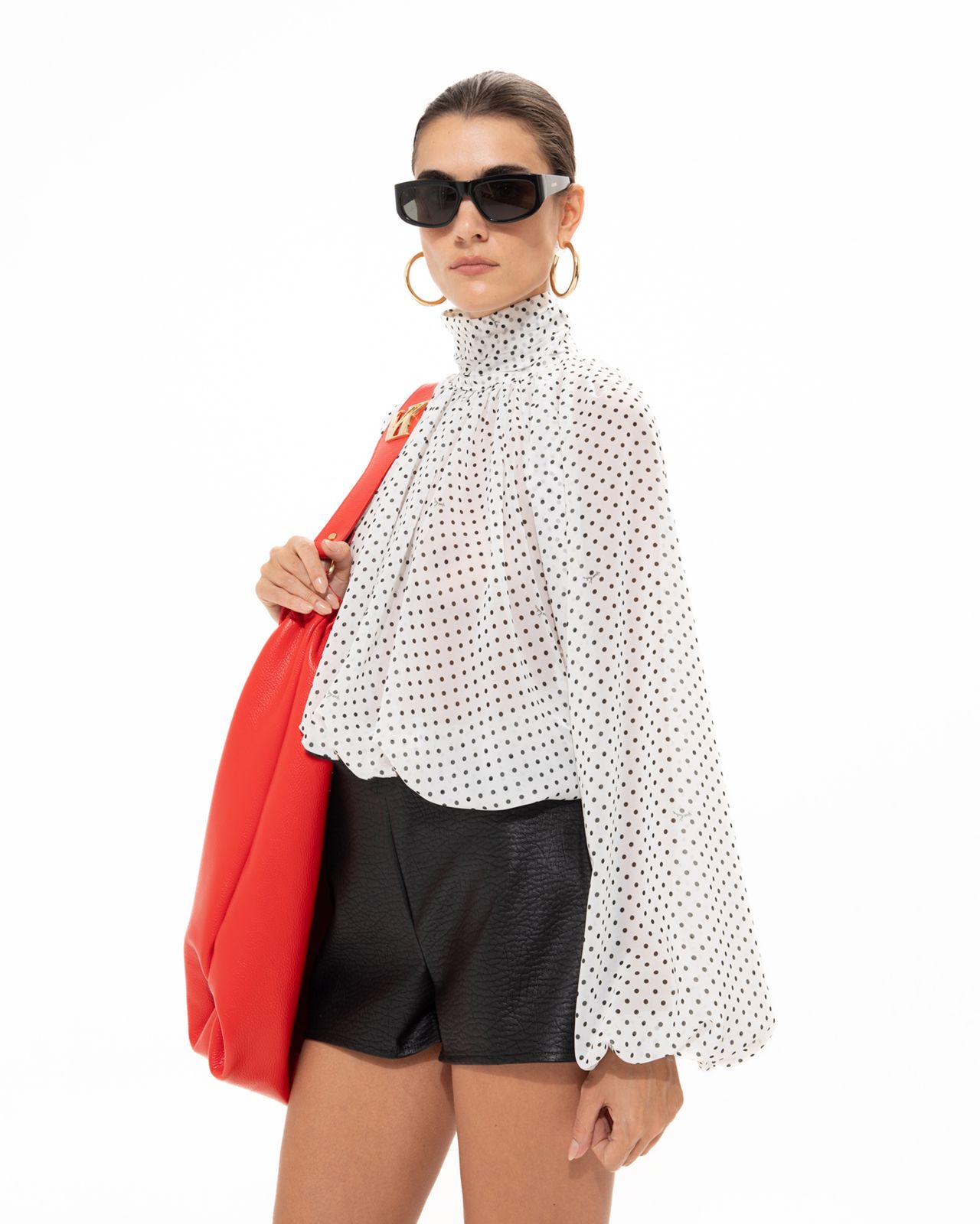 Picture of WHITE POLKA BLOUSE