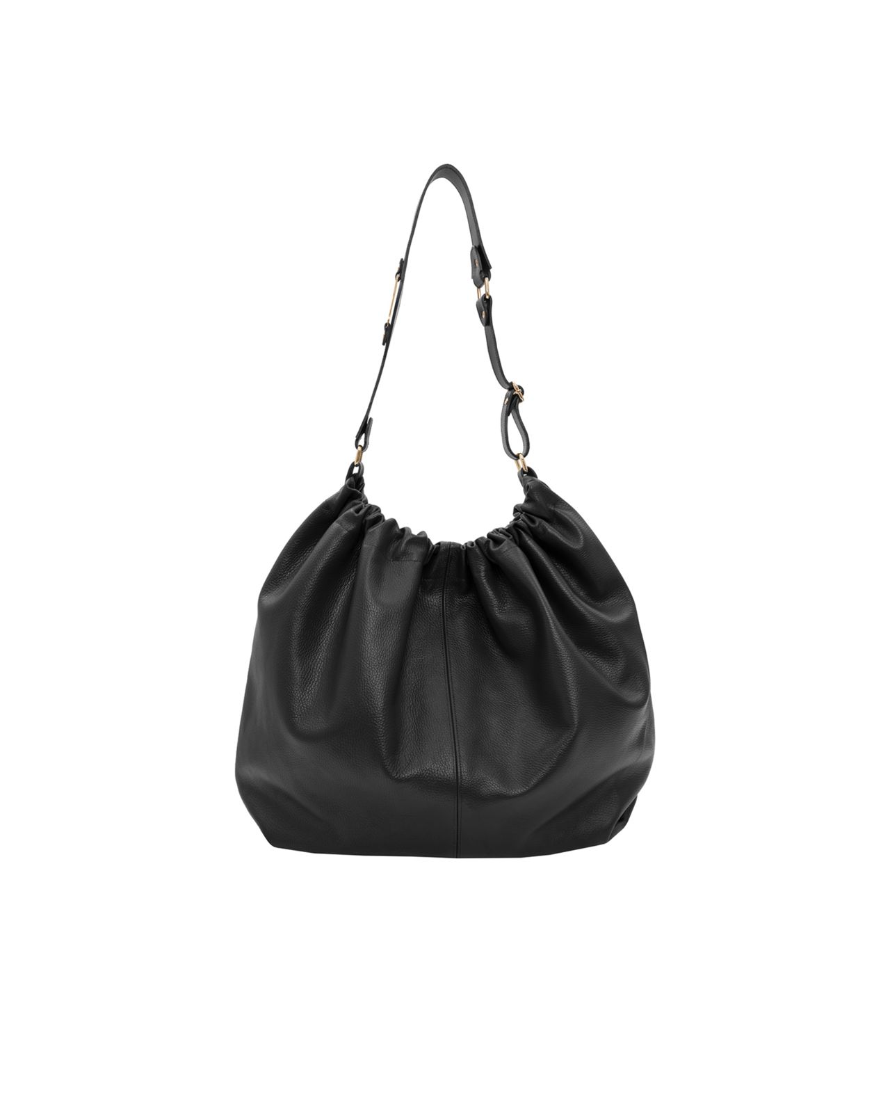 Picture of BLACK LEATHER SHOULDER BAG