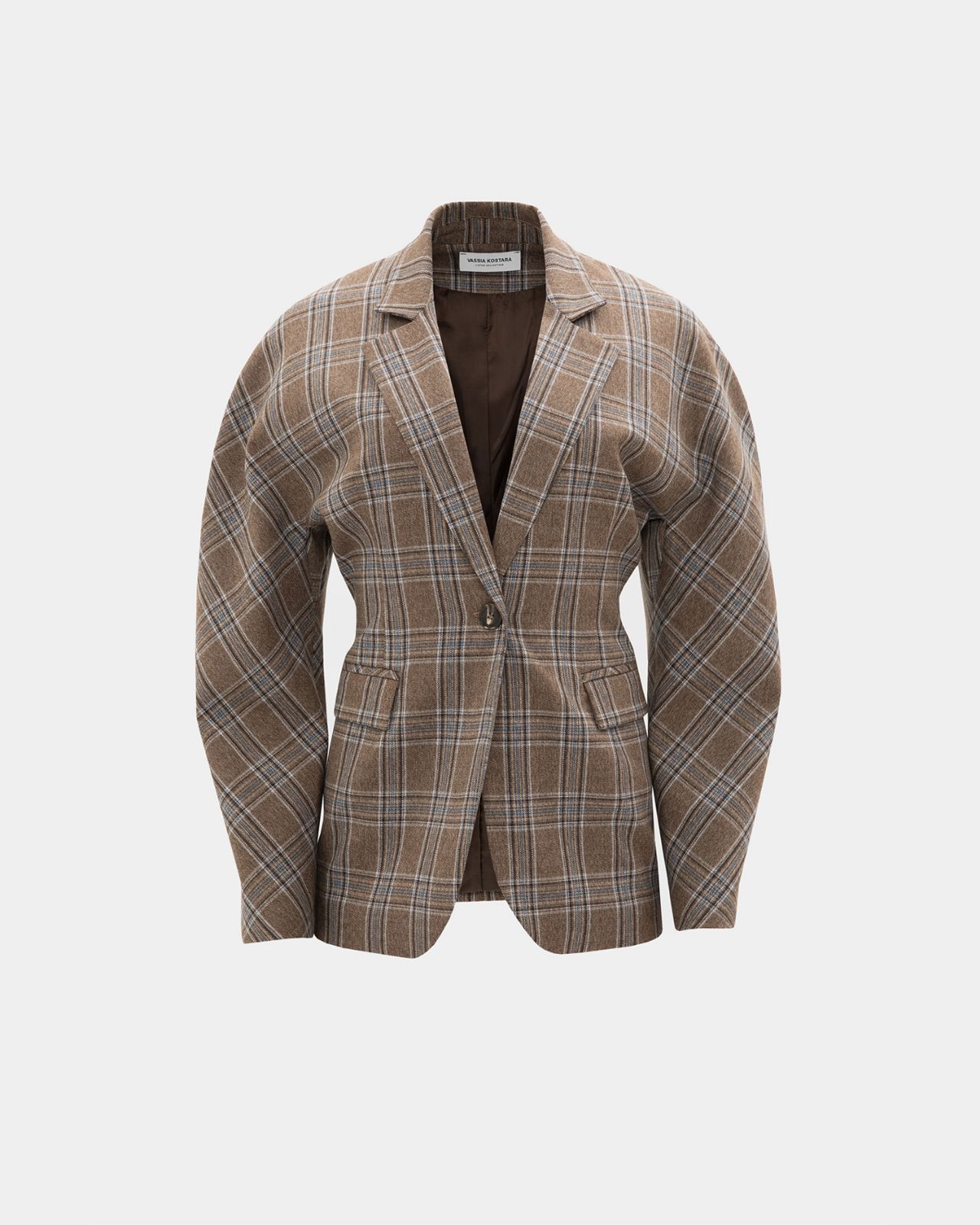 Picture of BROWN CHEQUERED BLAZER
