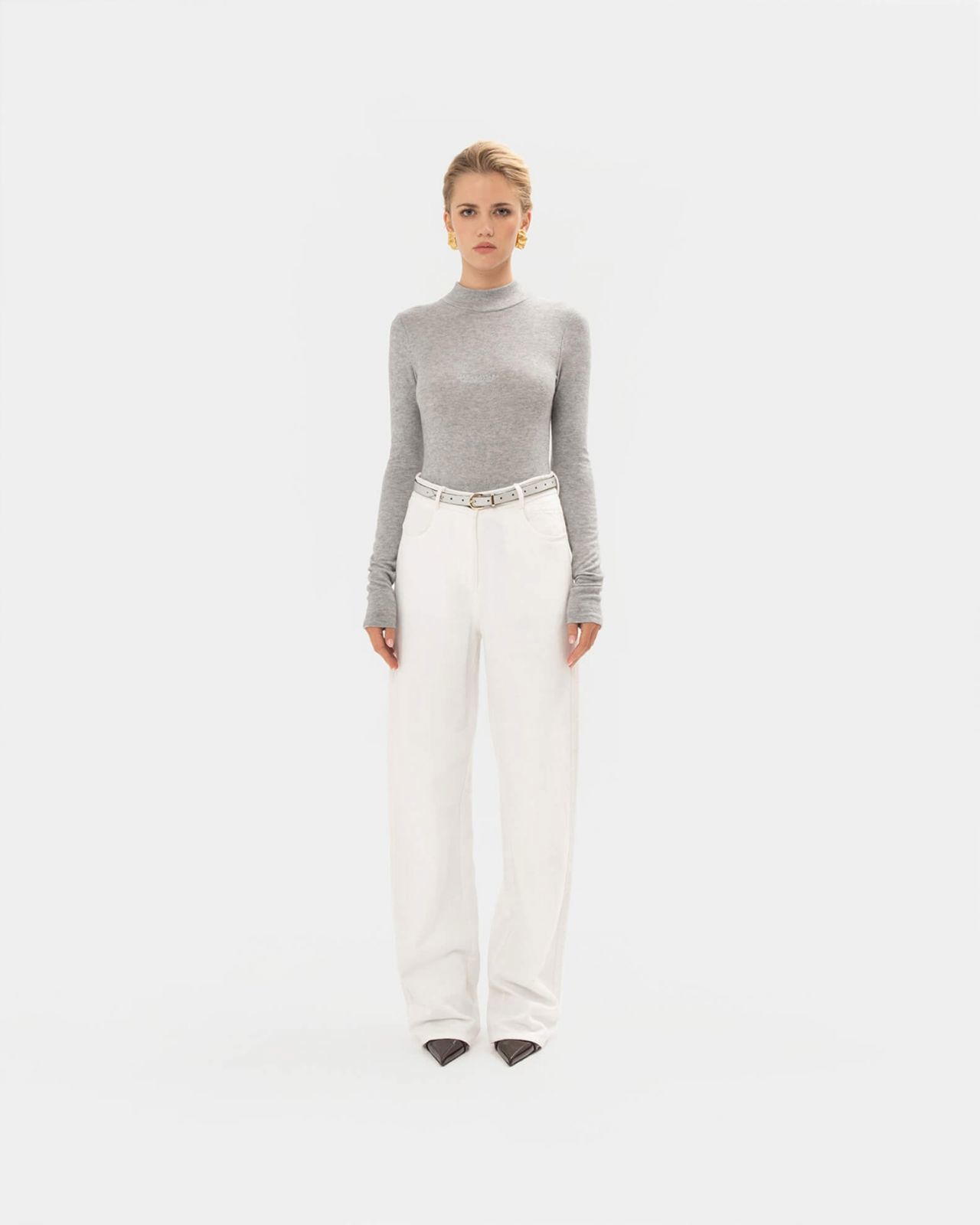 Picture of CREME STRAIGHT-LINE JEANS