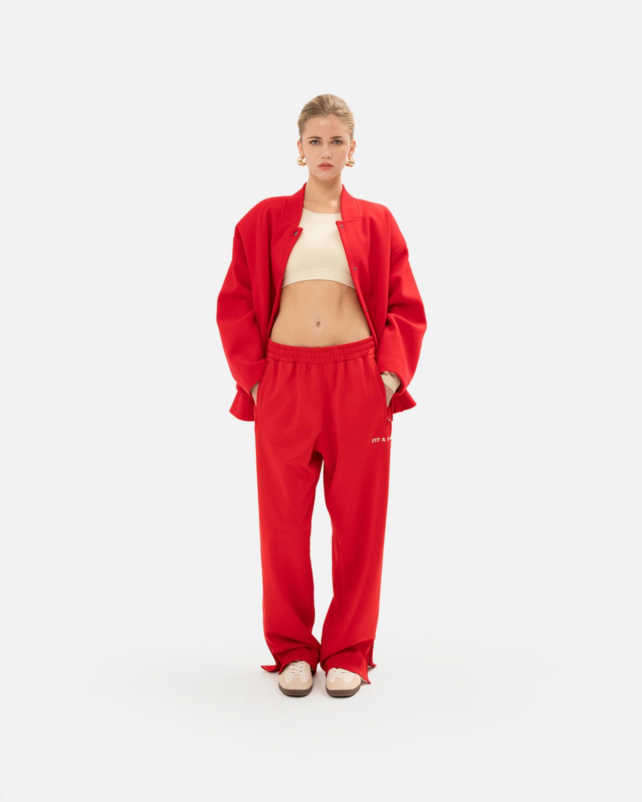 Picture of Cream Athletic Crop Top