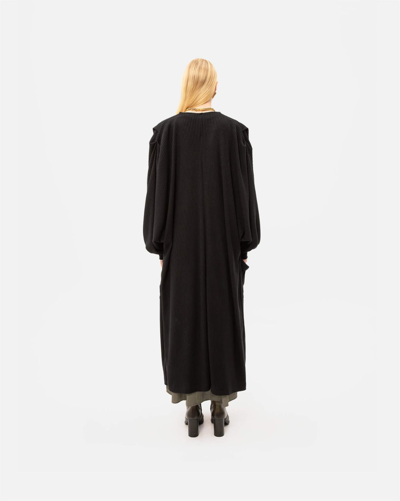 Picture of BLACK KNIT LONG CARDIGAN