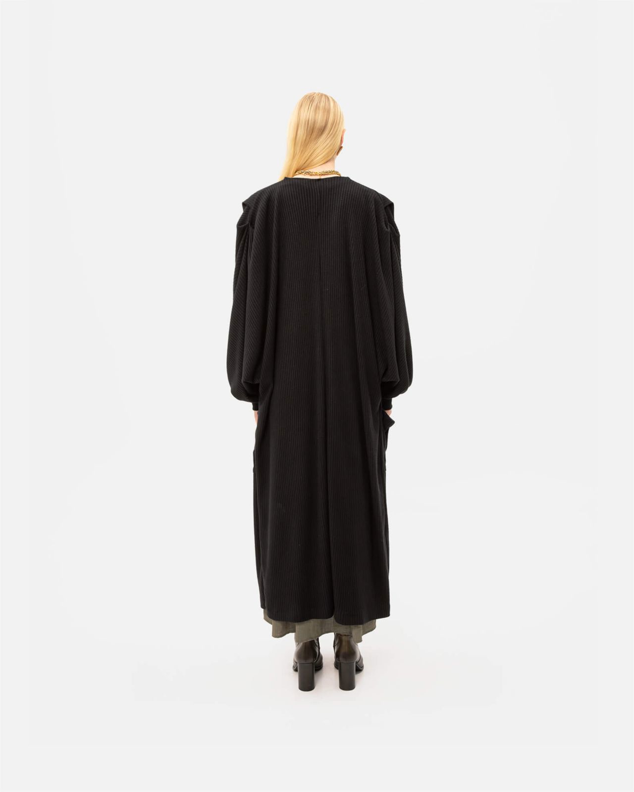 Picture of BLACK KNIT LONG CARDIGAN