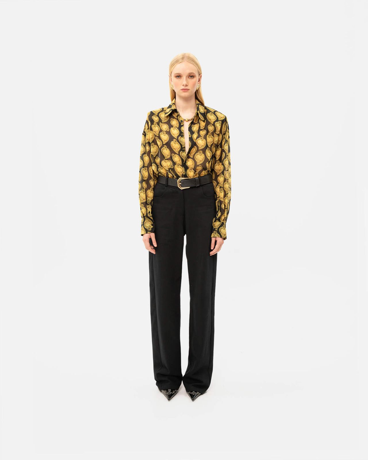 Picture of BLACK STRAIGHT-LINE JEANS