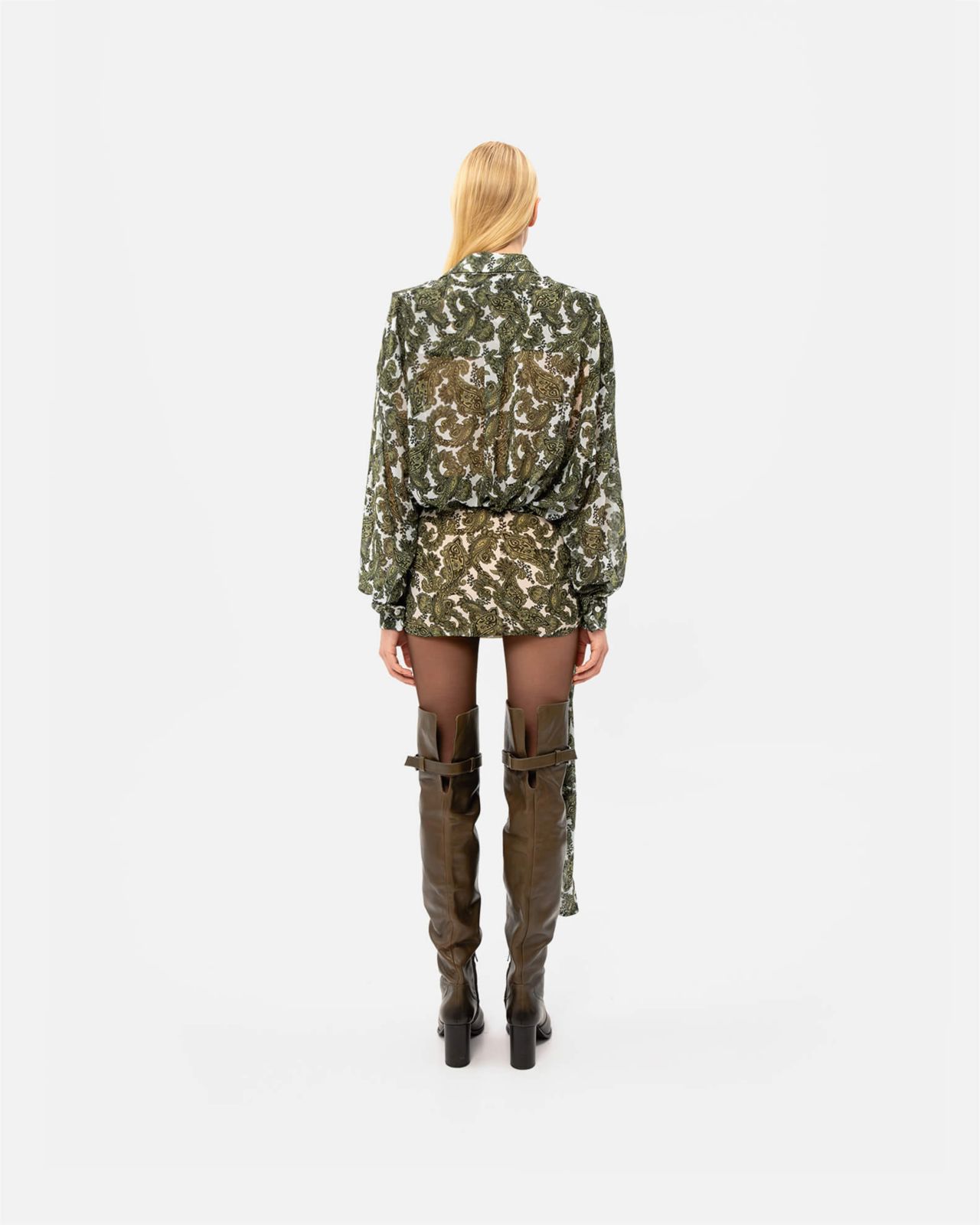 Picture of GREEN PAISLEY OS SHIRT