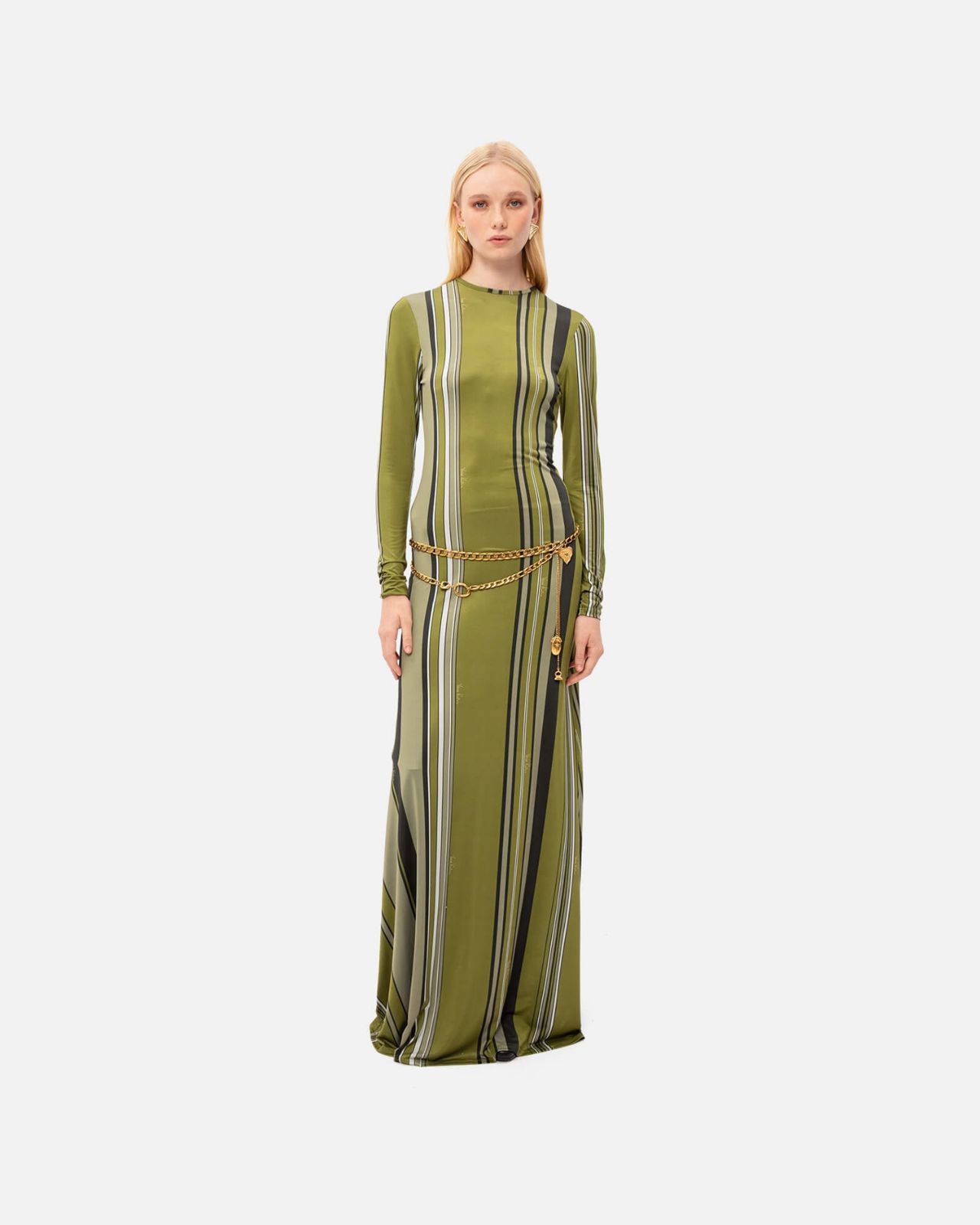 Picture of KHAKI STRIPED DRESS