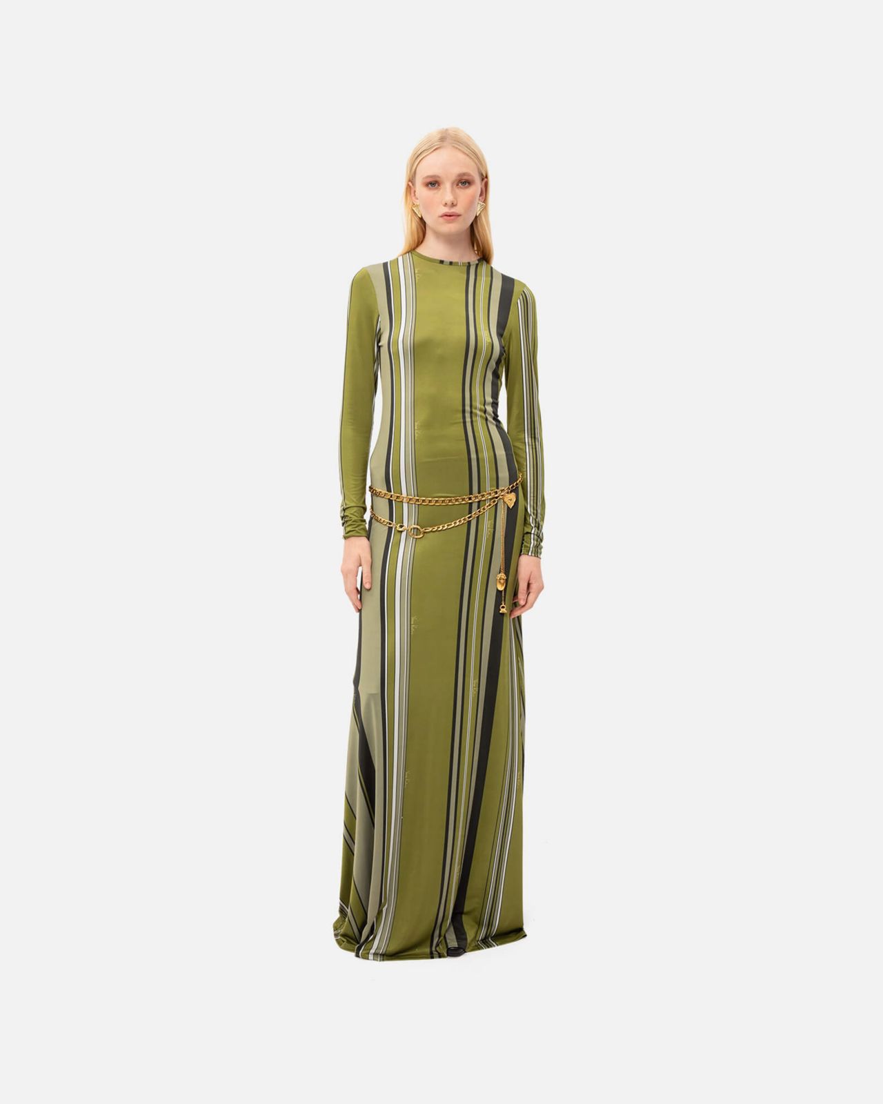 Picture of KHAKI STRIPED DRESS