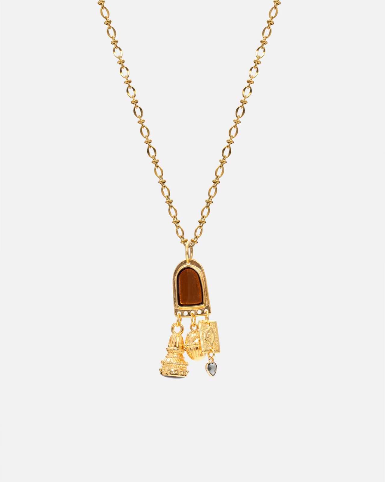 Picture of GOLD-PLATED LONG CHARM NECKLACE