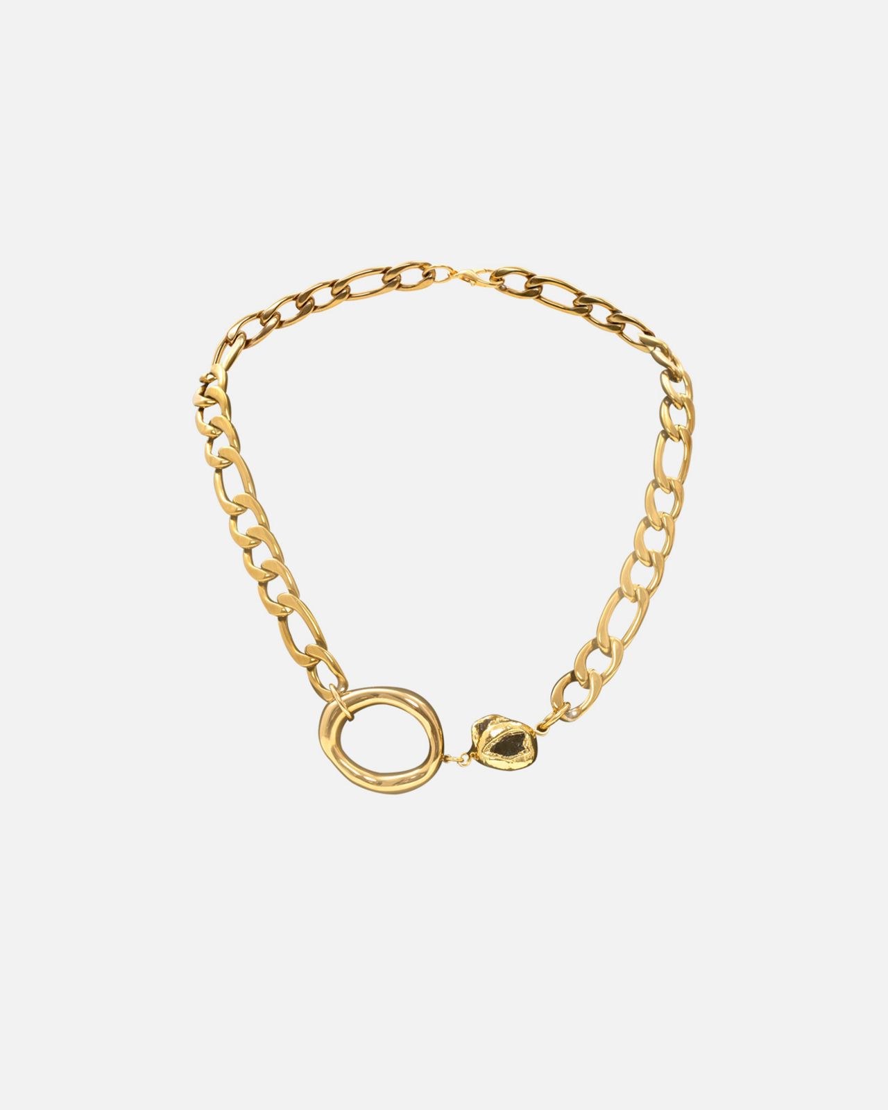 Picture of SHORT-CHAIN NECKLACE WITH BLACK STONE