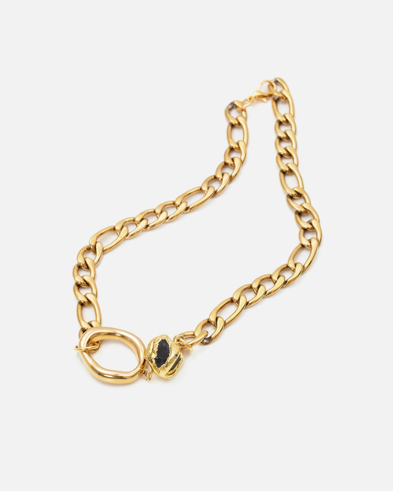 Picture of SHORT-CHAIN NECKLACE WITH BLACK STONE