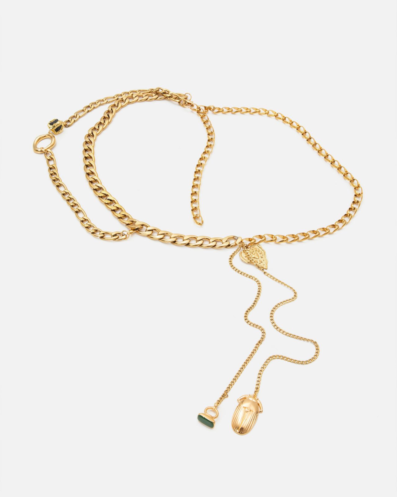 Picture of SHORT-CHAIN NECKLACE WITH BLACK STONE