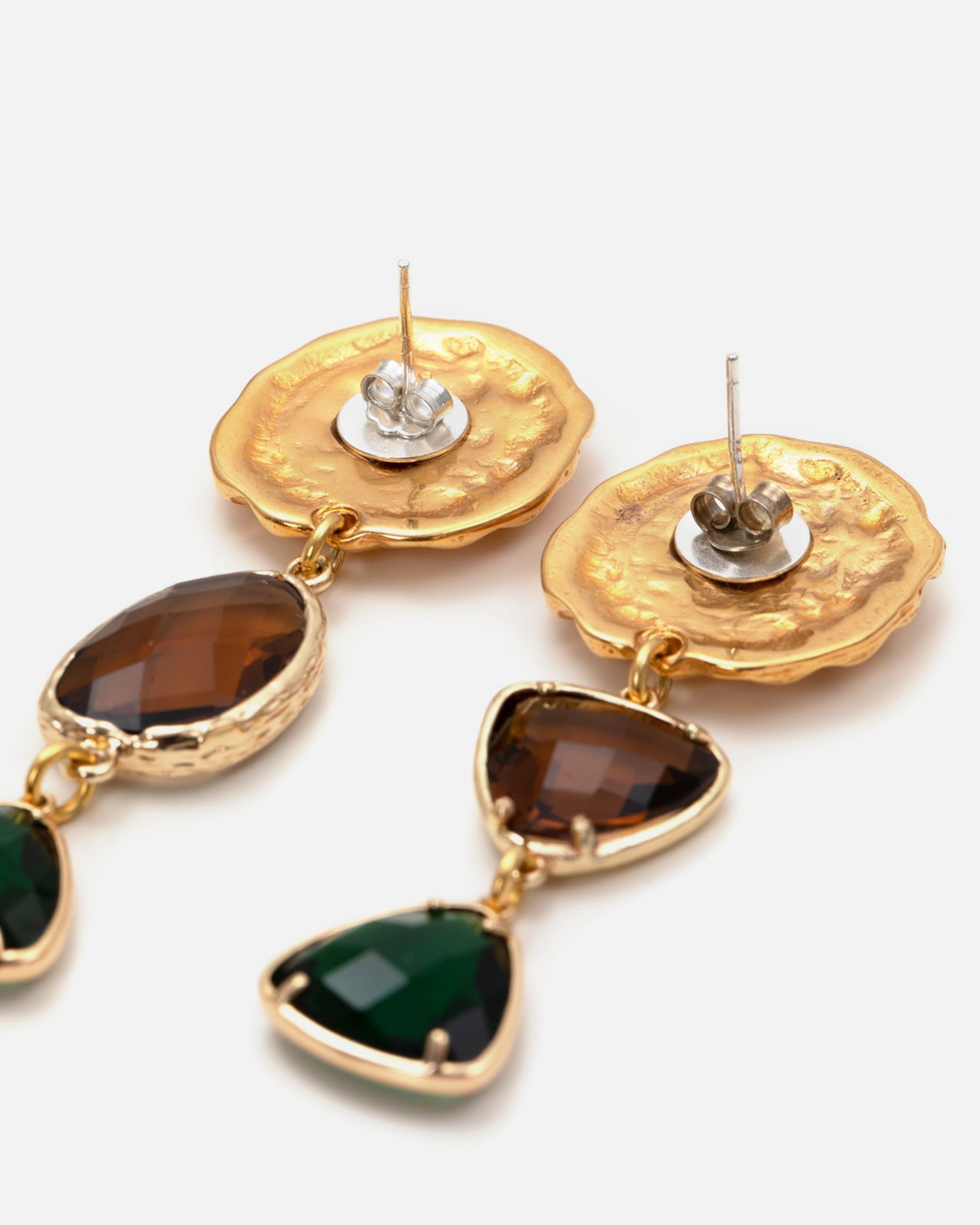 Picture of DANGLE EARRINGS WITH FAUX STONES