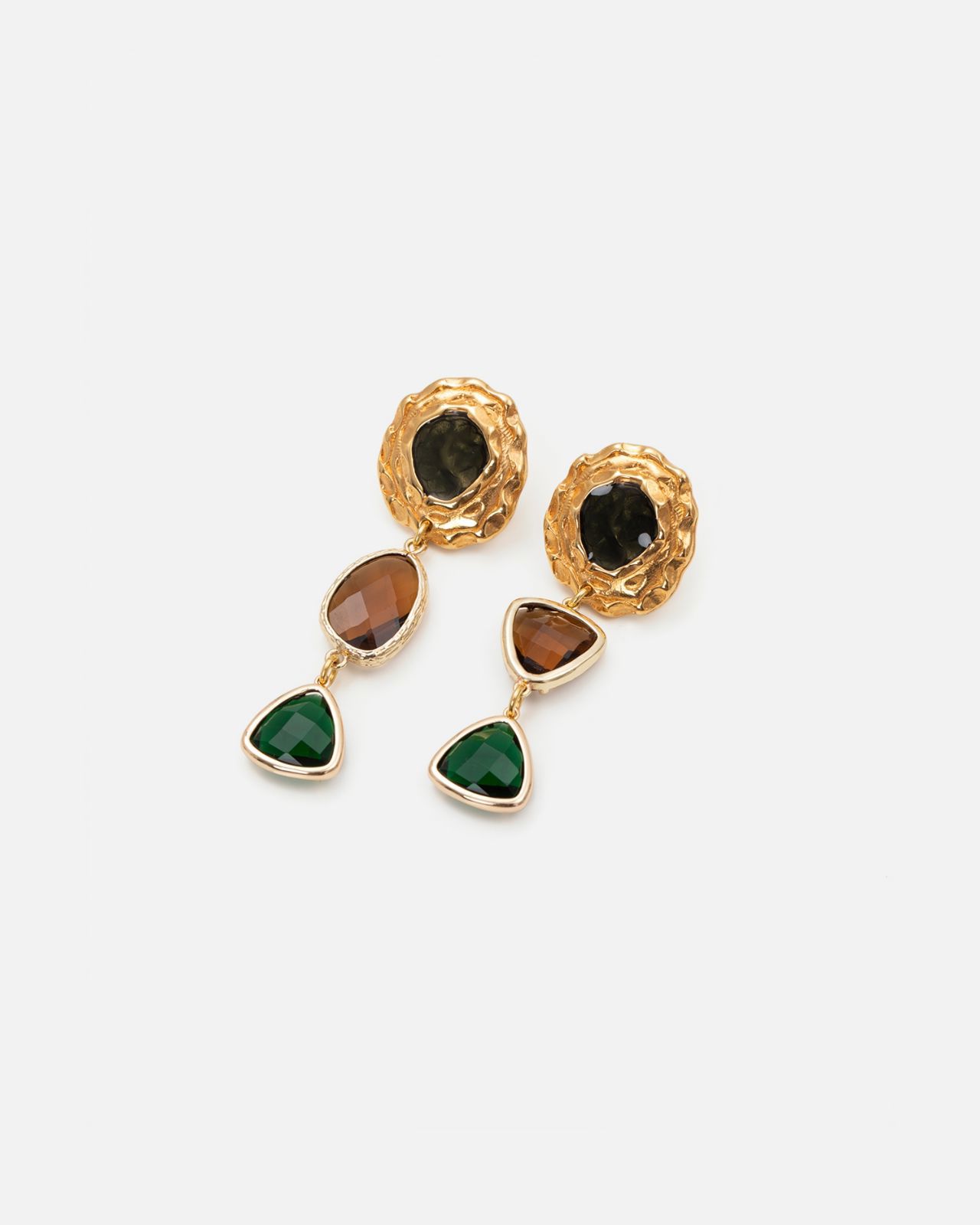 Picture of DANGLE EARRINGS WITH FAUX STONES