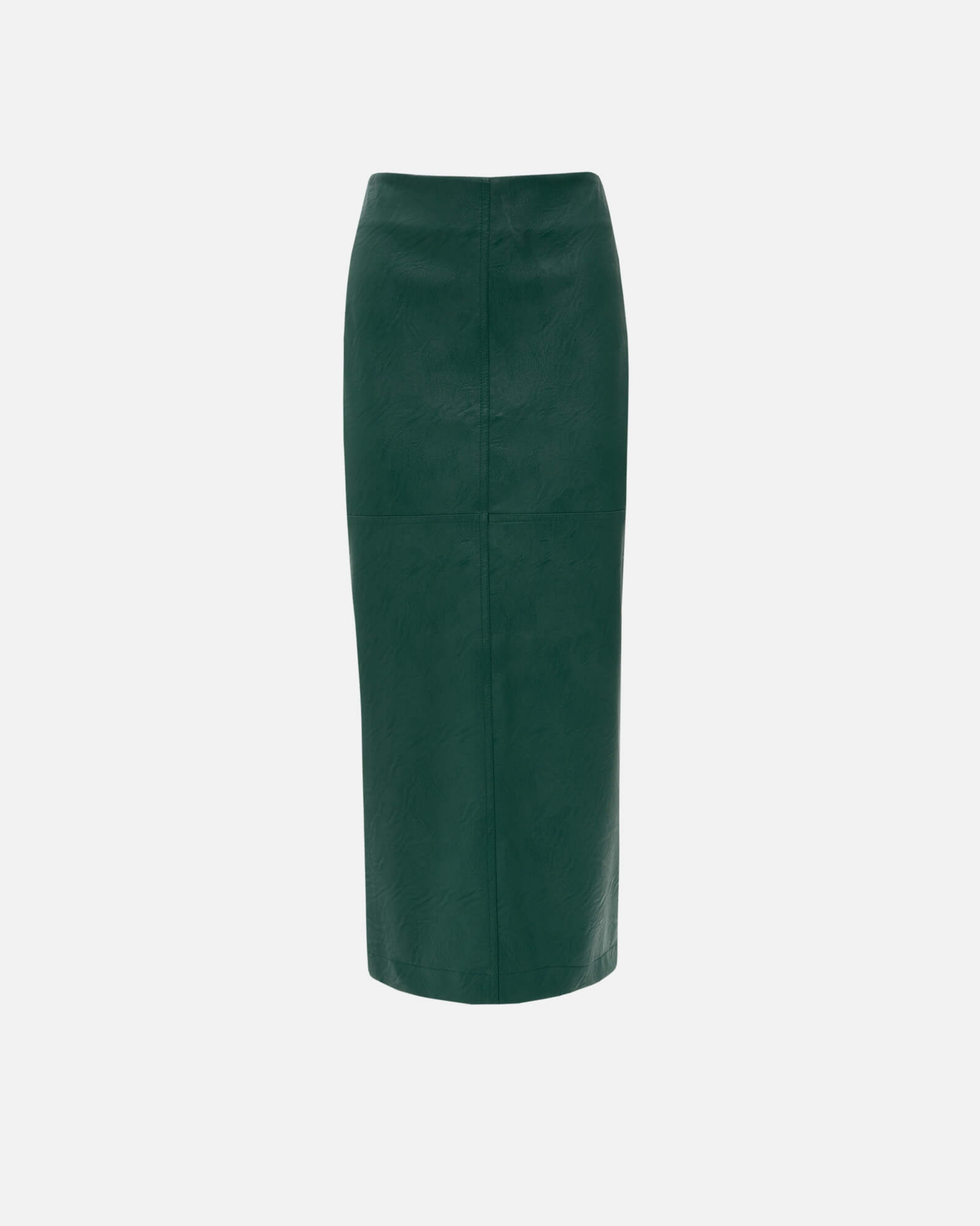 Picture of ALPINE GREEN FAUX LEATHER SKIRT