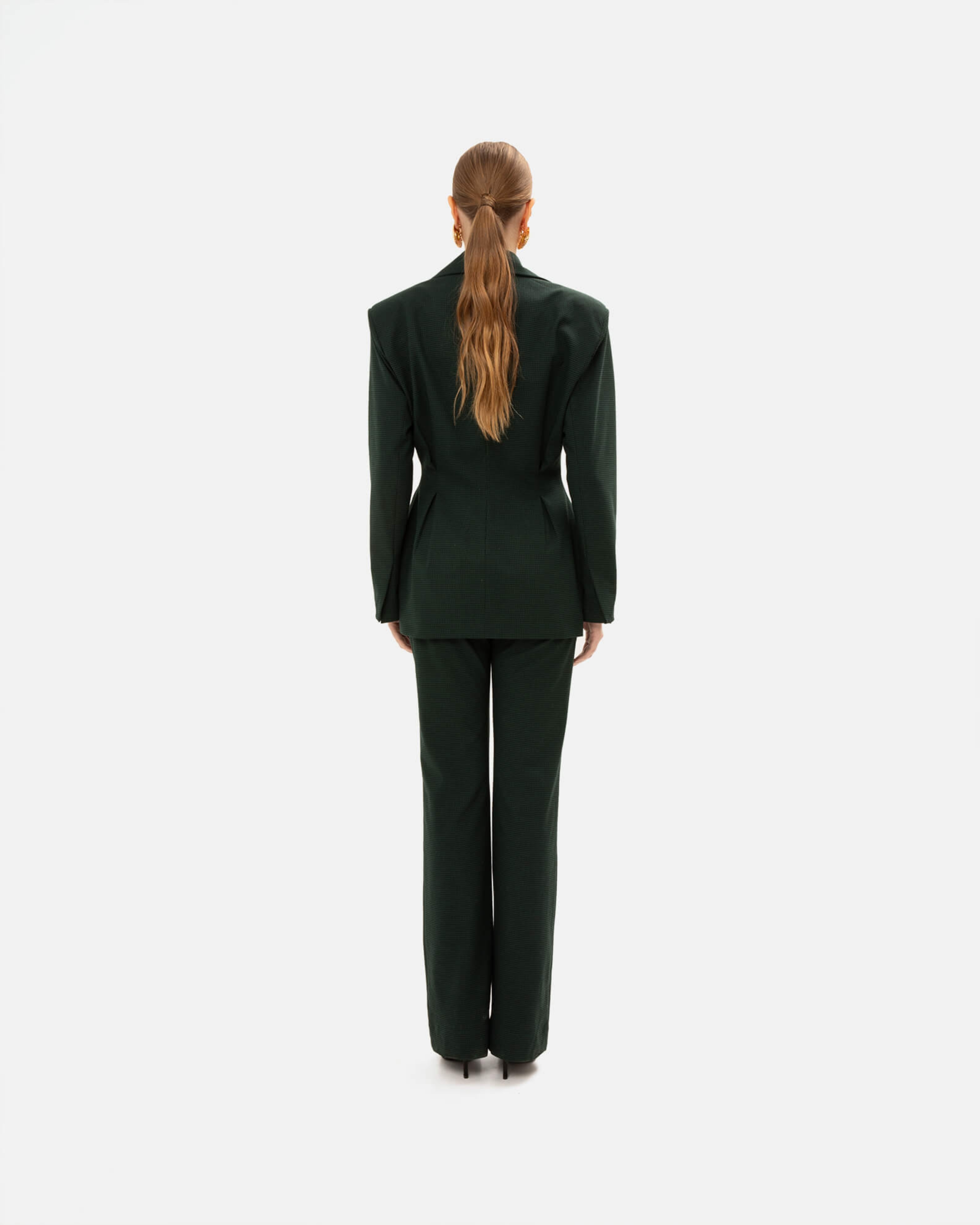 Picture of PINE GREEN CHEQUERED PANTS