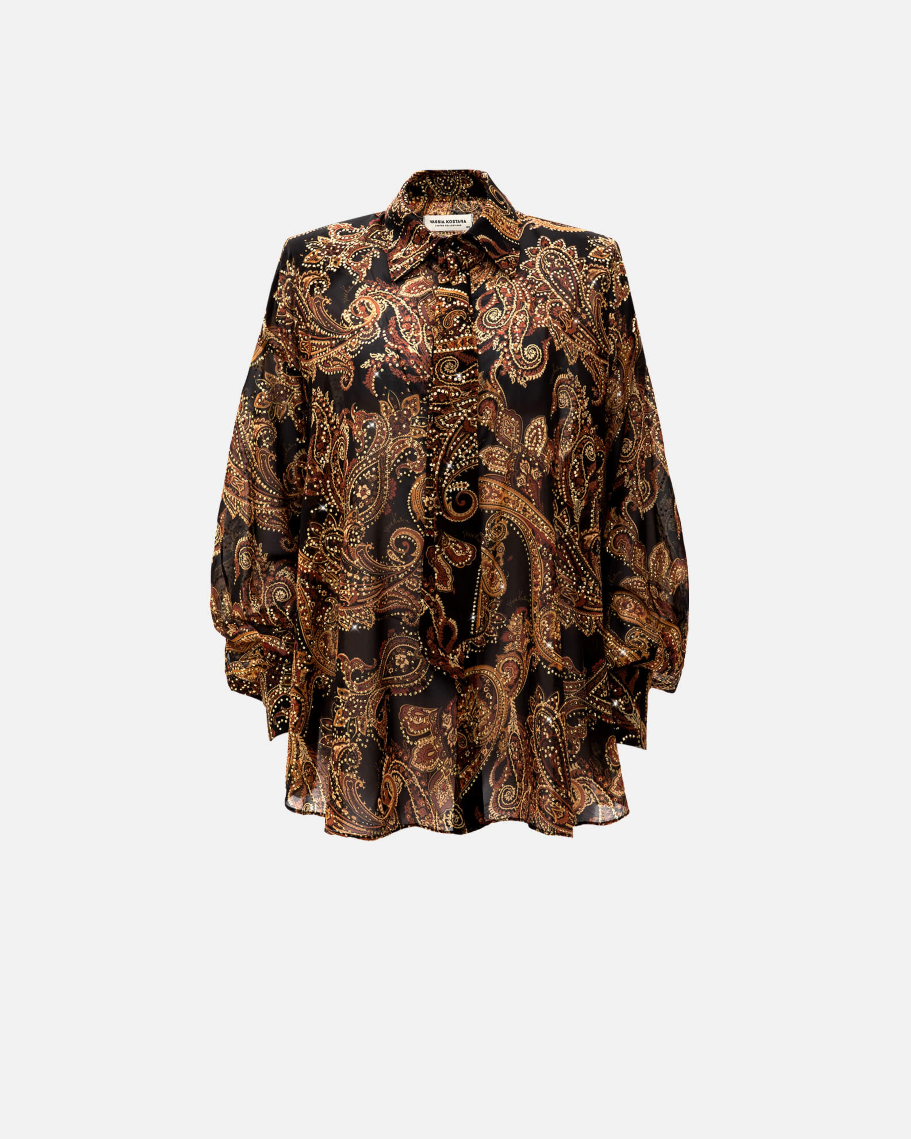 Picture of GOLDEN-BROWN PAISLEY OS SHIRT