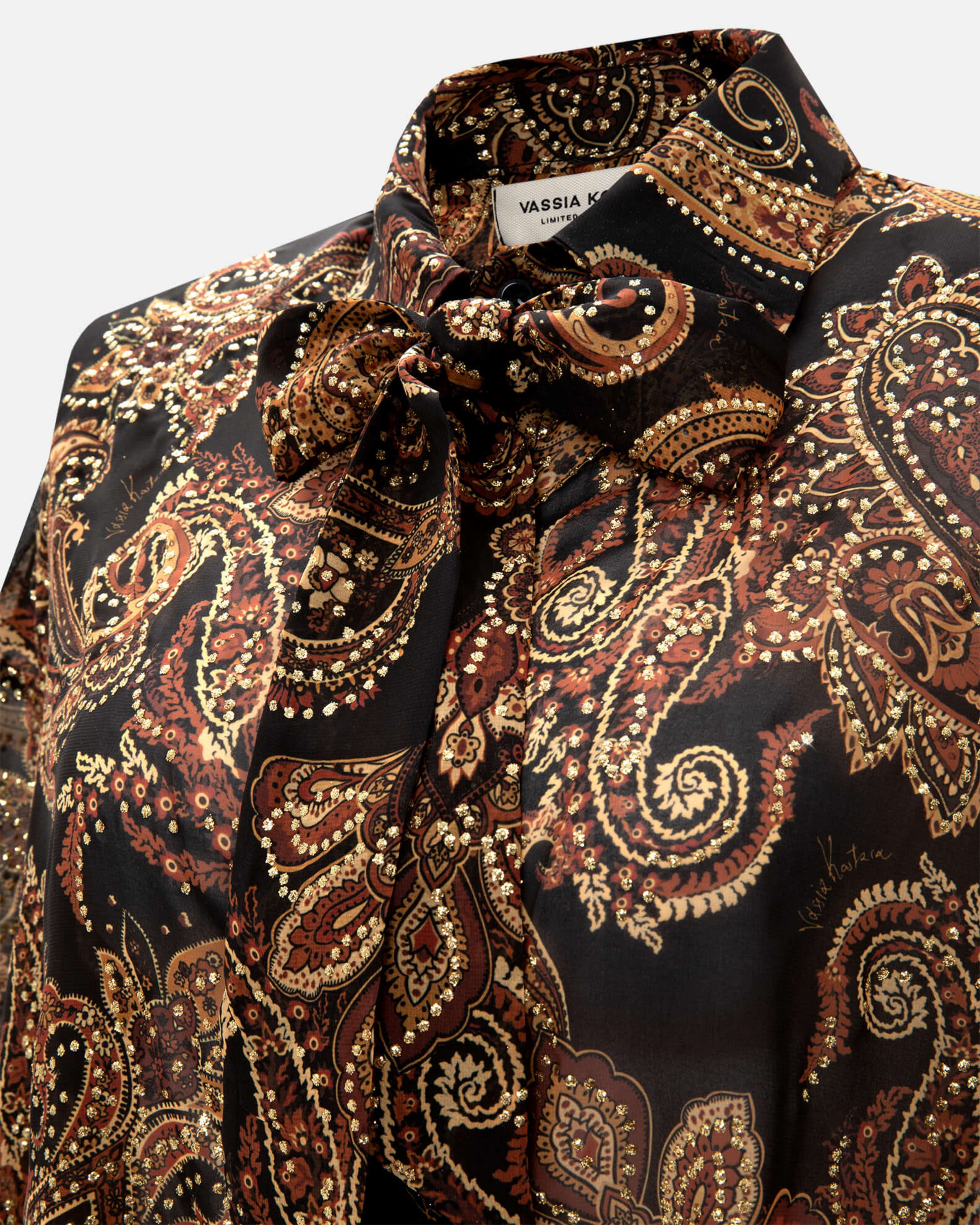 Picture of GOLDEN-BROWN PAISLEY OS SHIRT